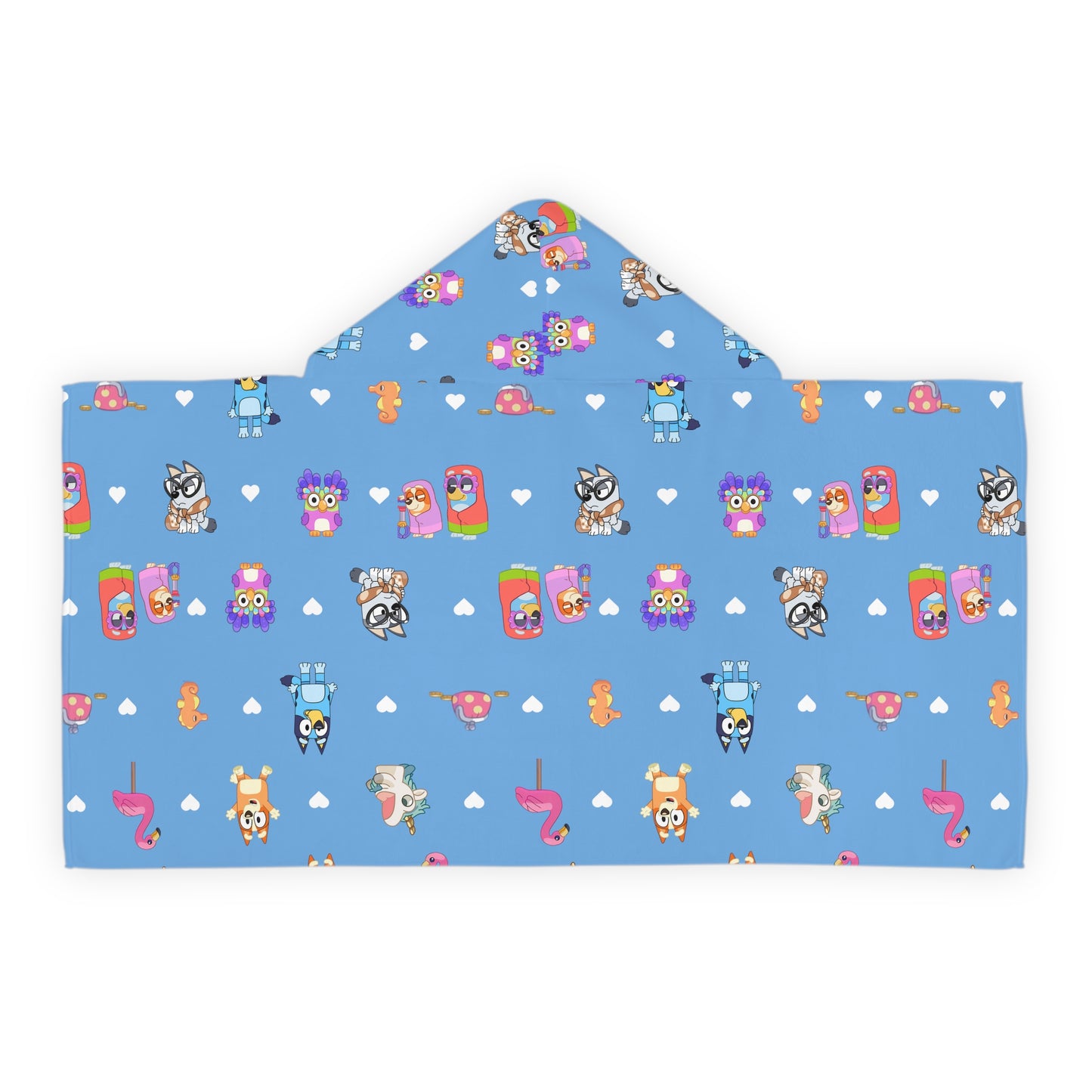 Grannies Bluey and Bingo Youth Hooded Towel, Kids Bluey Towel, Toddler Bluet Bath Towel, Kids Bluey and Bingo Beach Towel