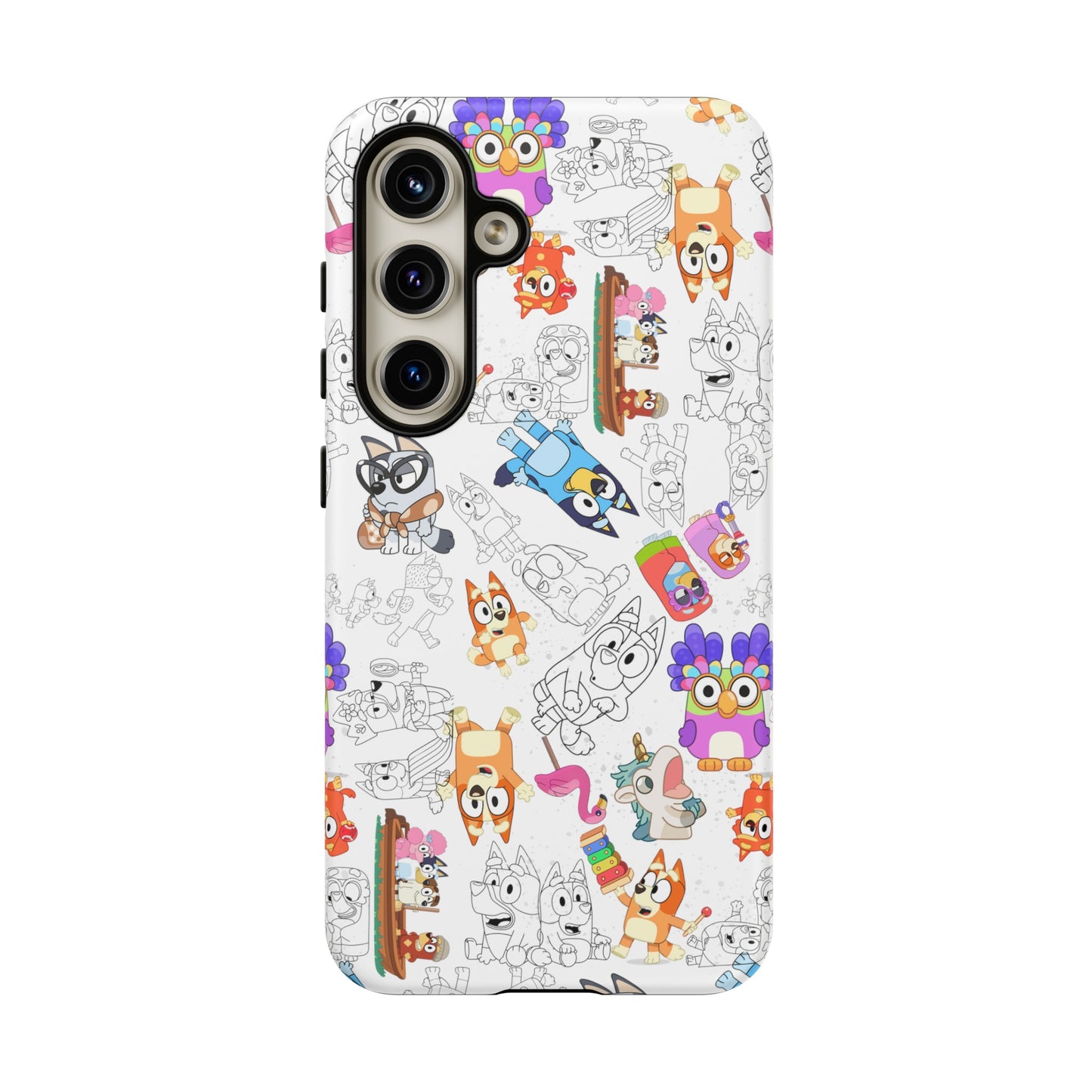 Bluey Muffin Bingo Phone Case Android Janet and Rita Grannies Grouchy Granny Unicorse