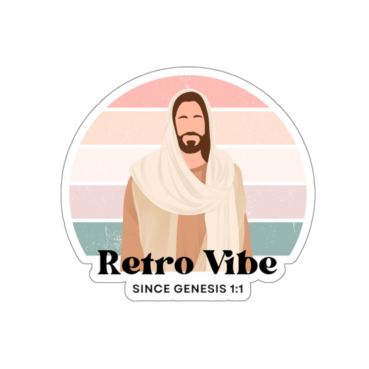 Jesus Retro Vibe Sticker