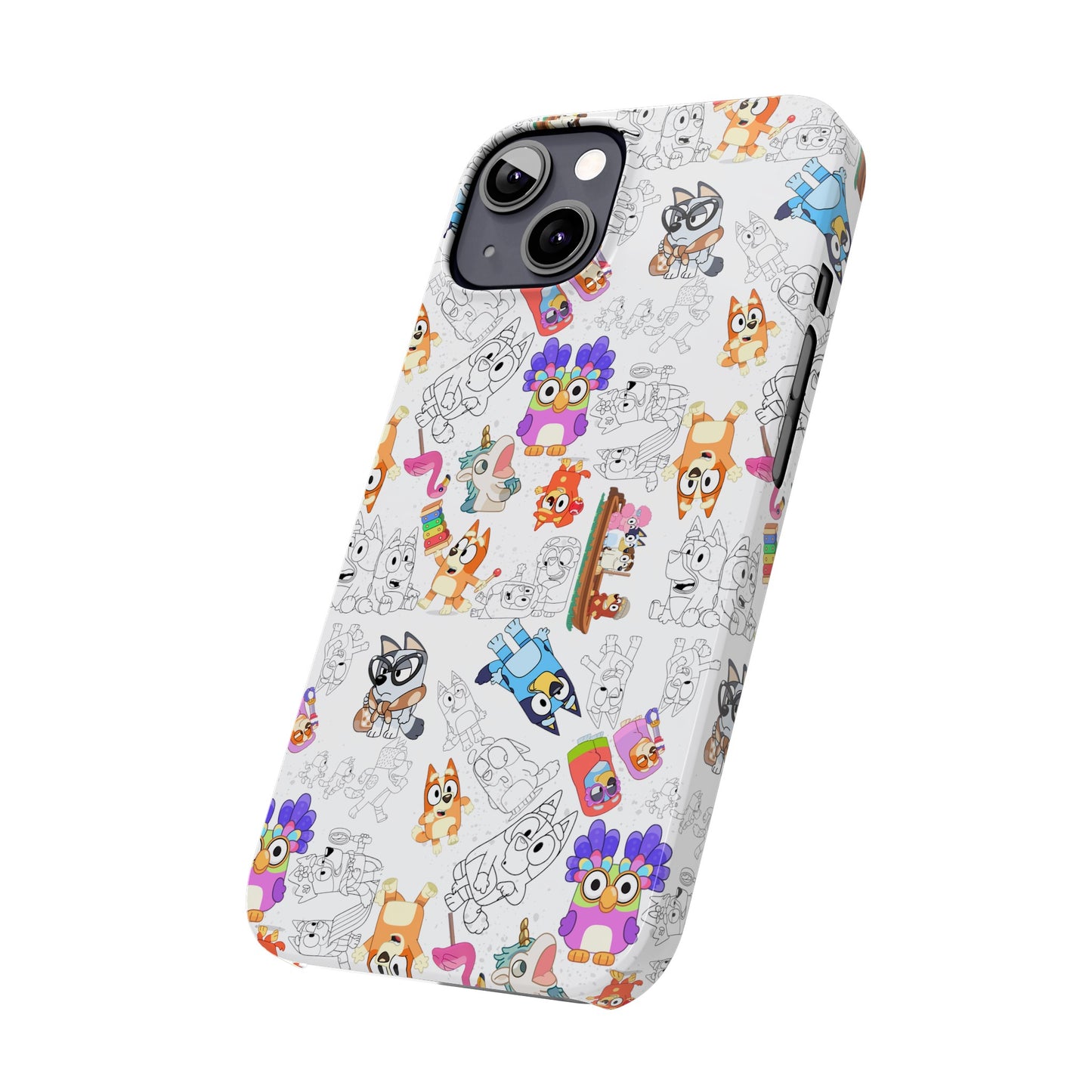 Bluey Bingo Phone Case, iPhone Bluey Characters, Muffin Grannies Unicorse Phone Case