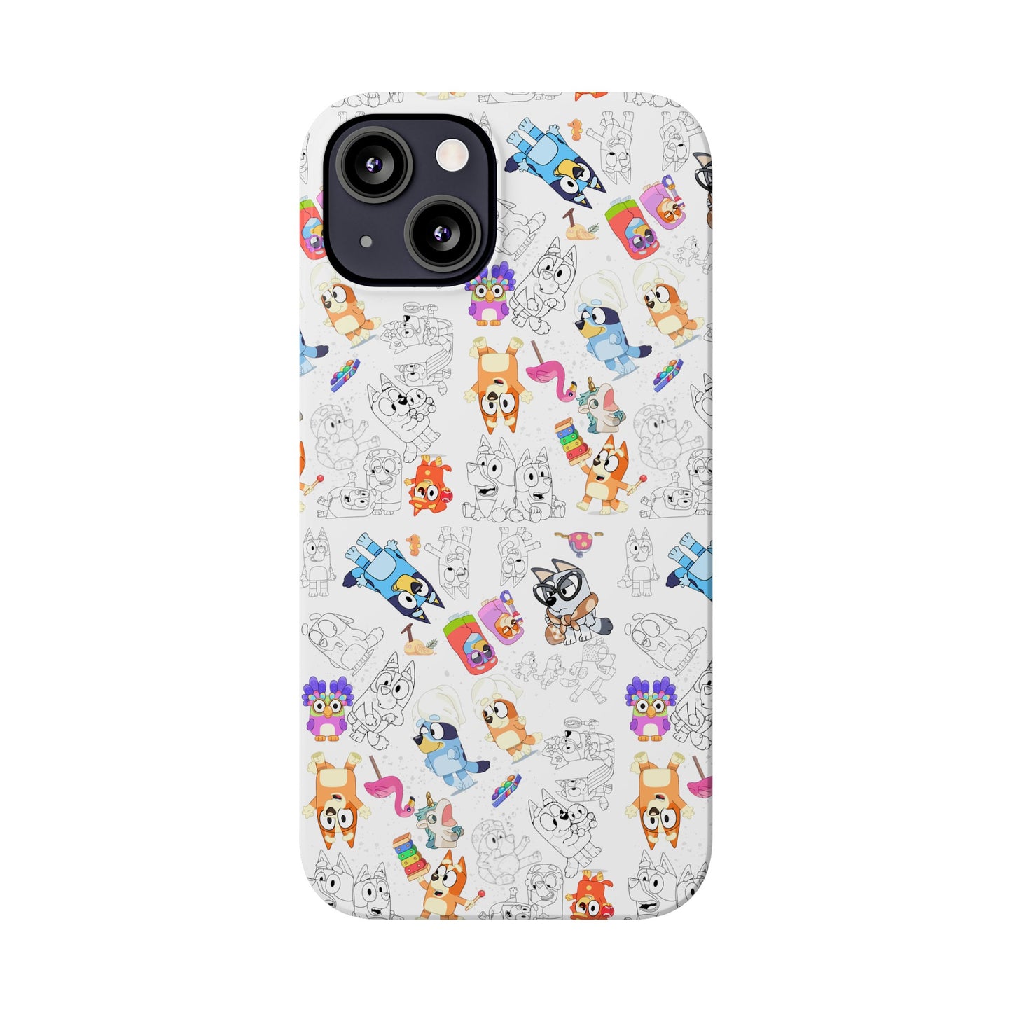 Bluey Bingo Phone Case, iPhone Bluey Characters, Muffin Grannies Beach Phone Case