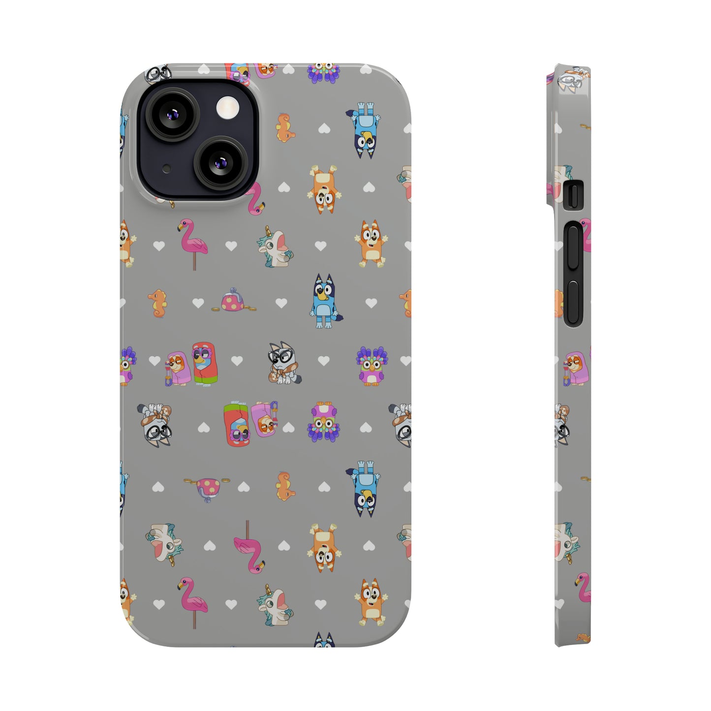 Chicc Bluey and Bingo Phonecase, iPhone Bluey Characters, Muffin Grannies Unicorse Phone Case