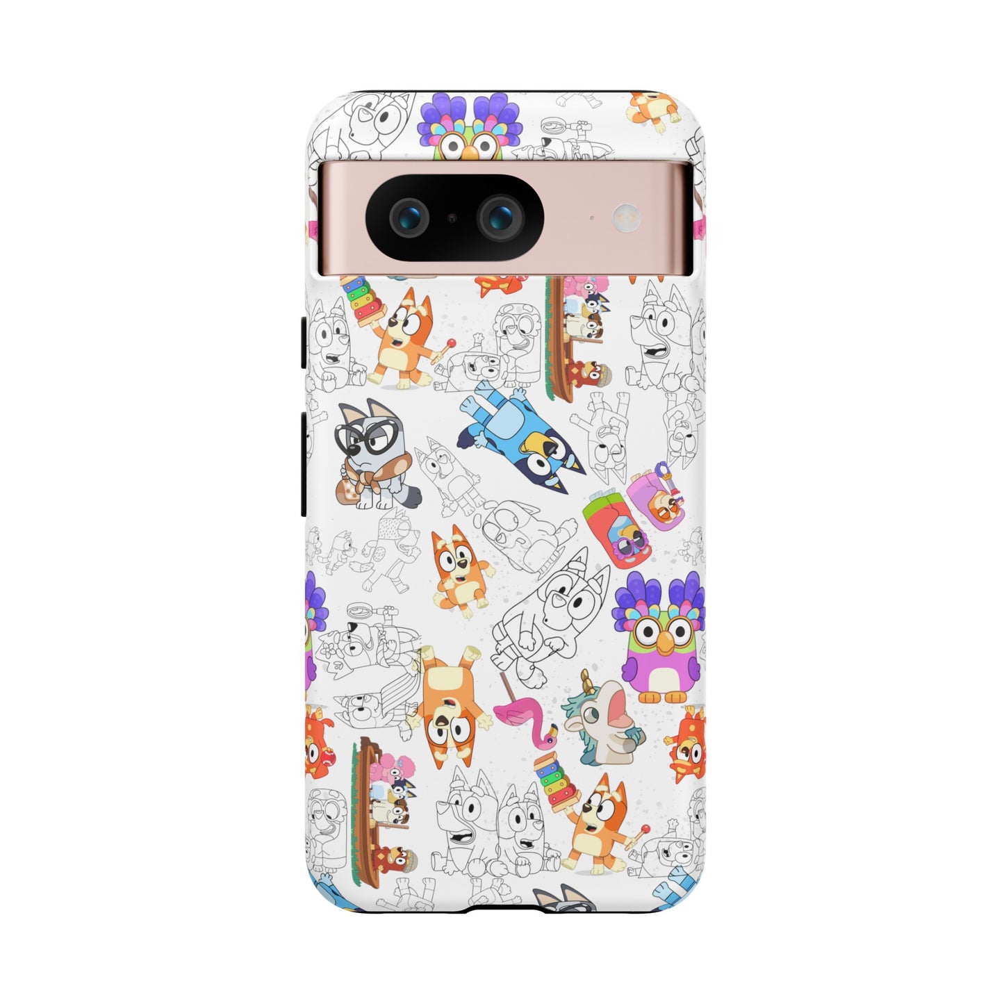 Bluey Muffin Bingo Phone Case Android Janet and Rita Grannies Grouchy Granny Unicorse