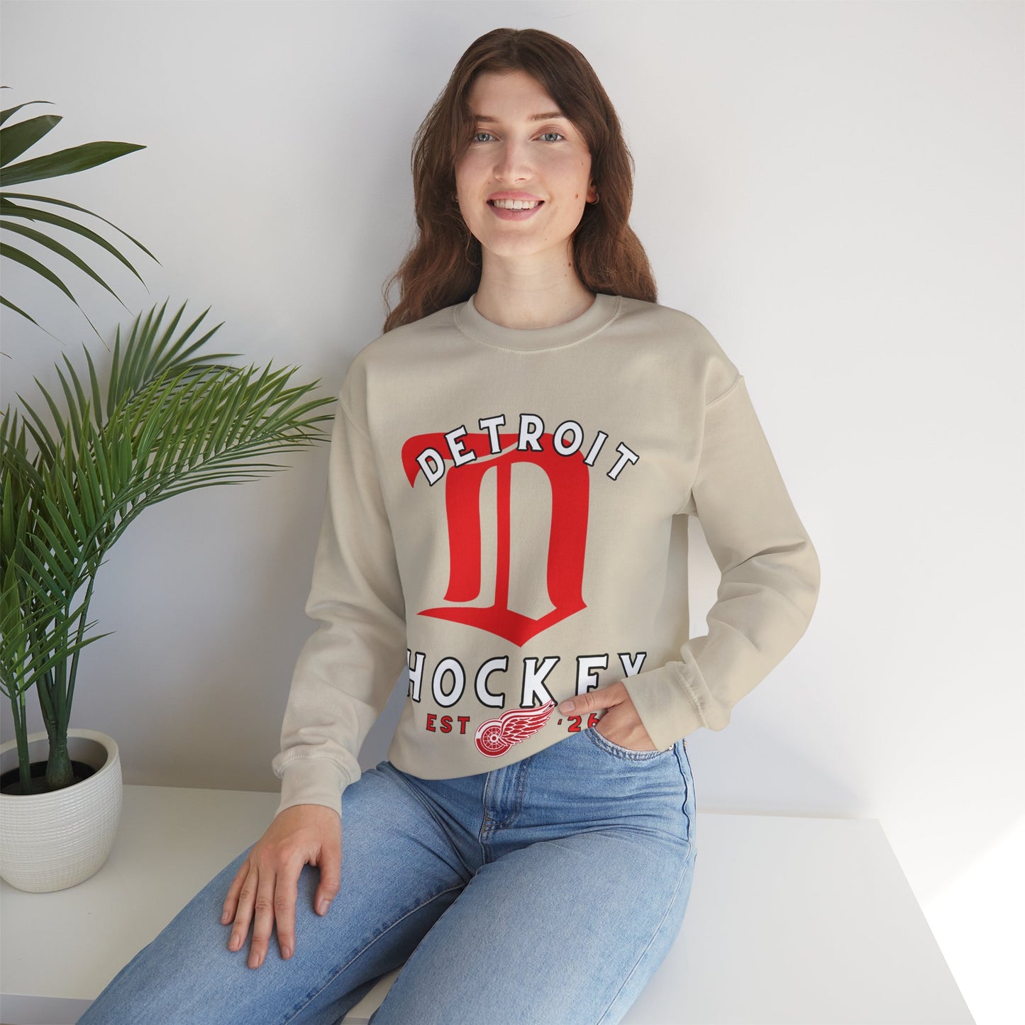 Detroit Red Wings Hockey Sweatshirt, Detroit Hockey Shirt, Red Wings Retro Hockey Sweatshirt, Detroit Fan Gear, NHL Hoodie