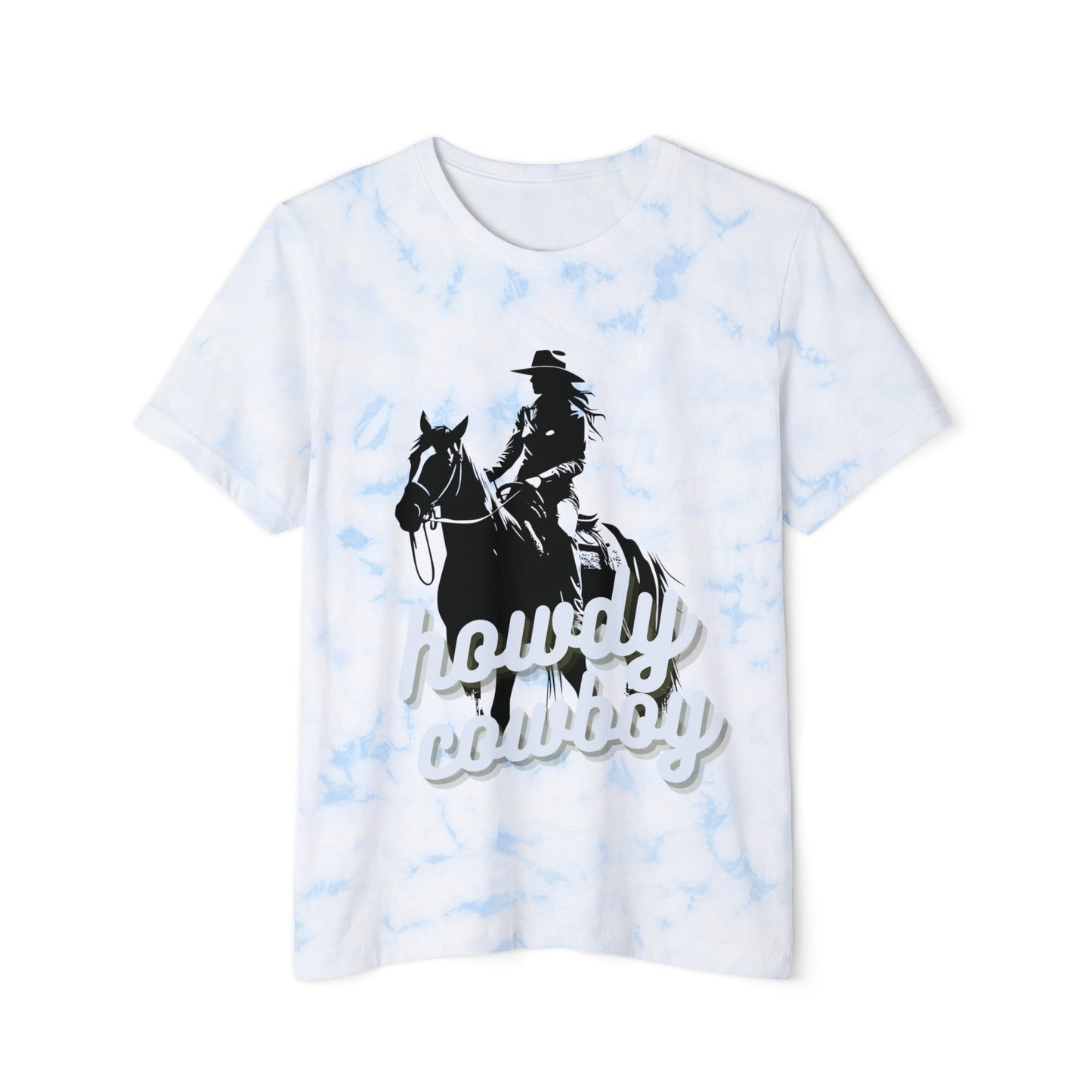 Howdy Cowboy Shirt, Cowboy Shirt, Tie Dye Western Tee, Retro Western Tee, Vintage Western Shirt, Boho Tie Dye Tee