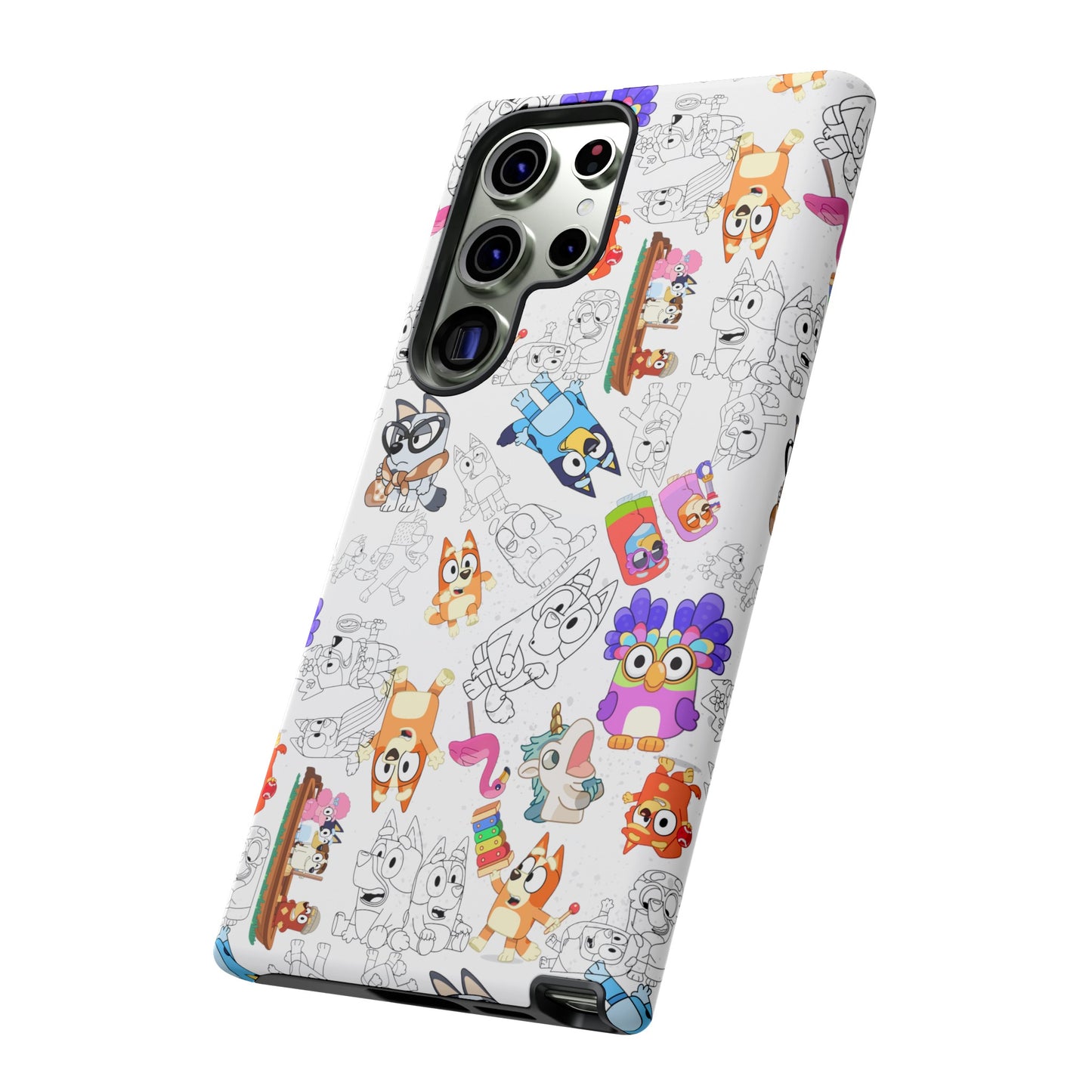 Bluey Muffin Bingo Phone Case Android Janet and Rita Grannies Grouchy Granny Unicorse