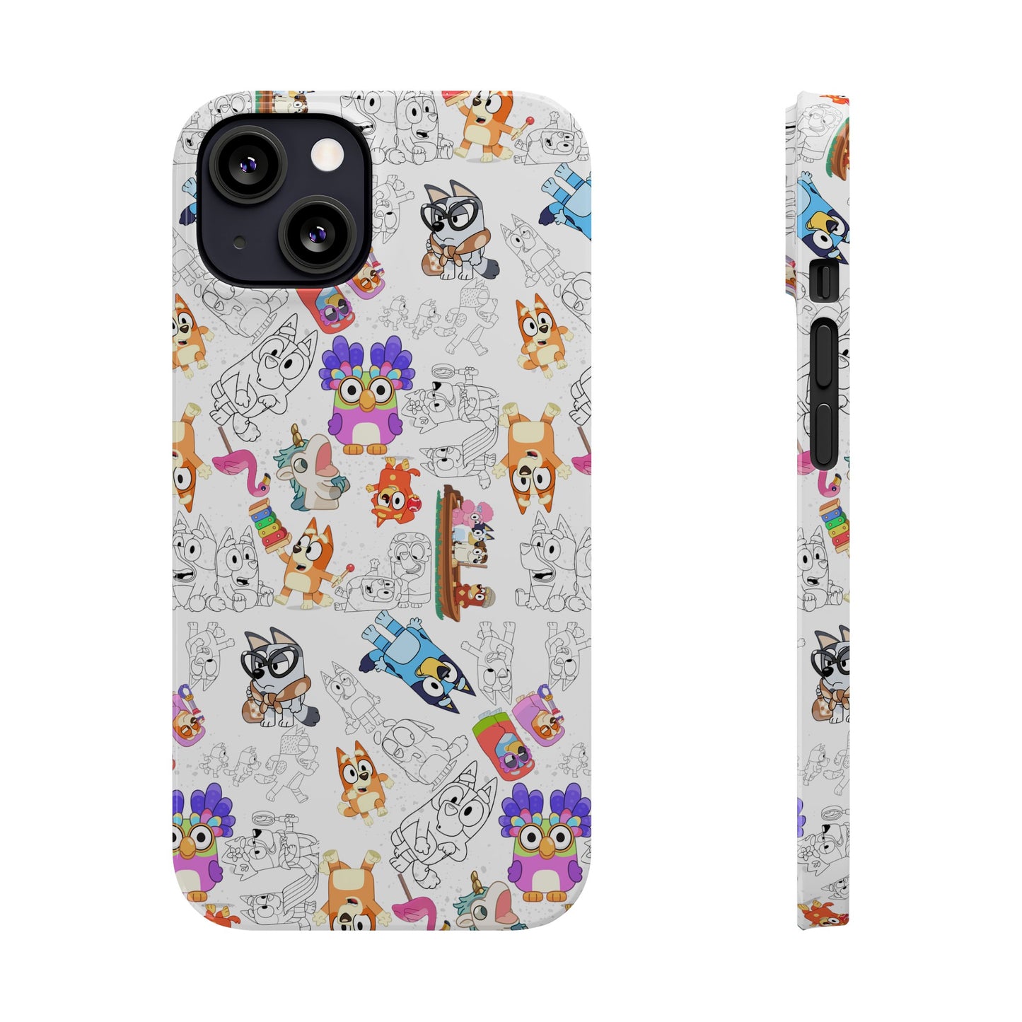 Bluey Bingo Phone Case, iPhone Bluey Characters, Muffin Grannies Unicorse Phone Case