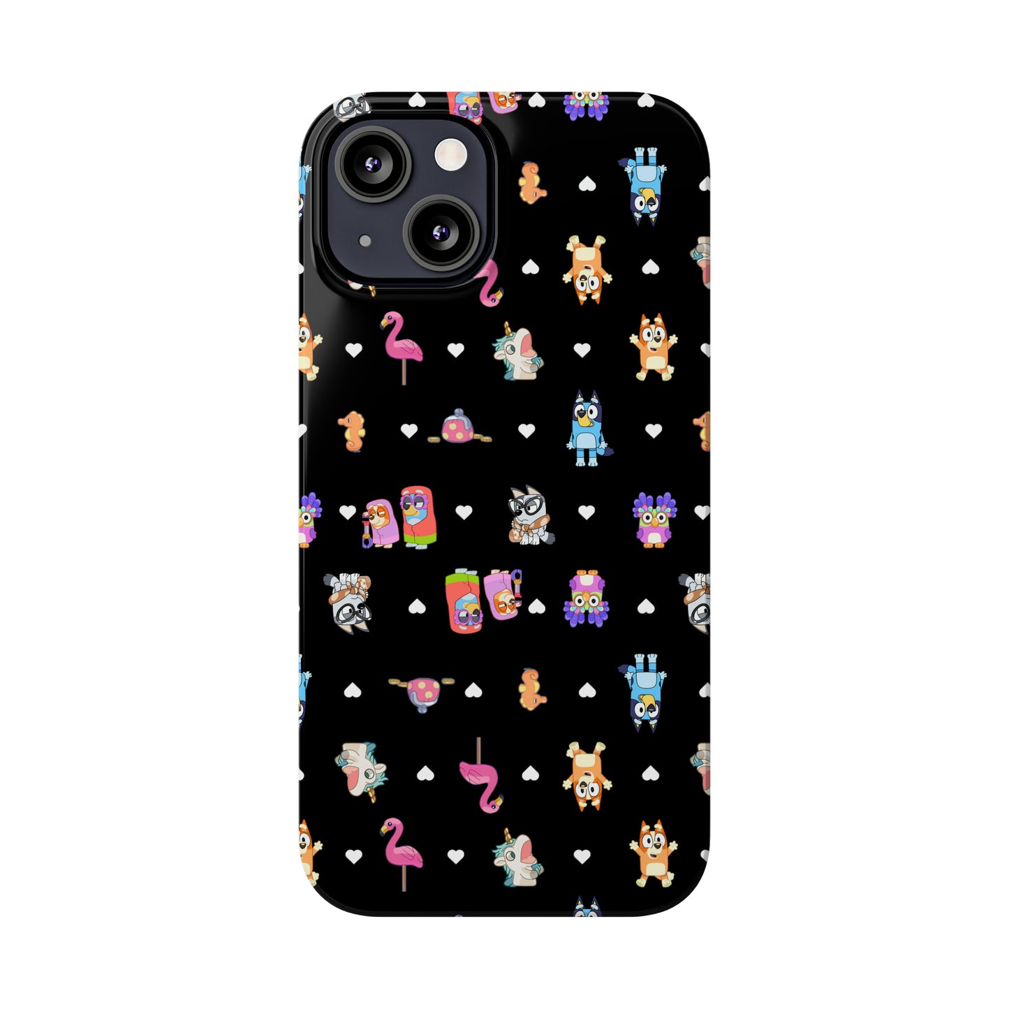 Janet and RIta Chicc Bluey and Bingo Phonecase, iPhone Bluey Characters, Muffin Grannies Unicorse Phone Case