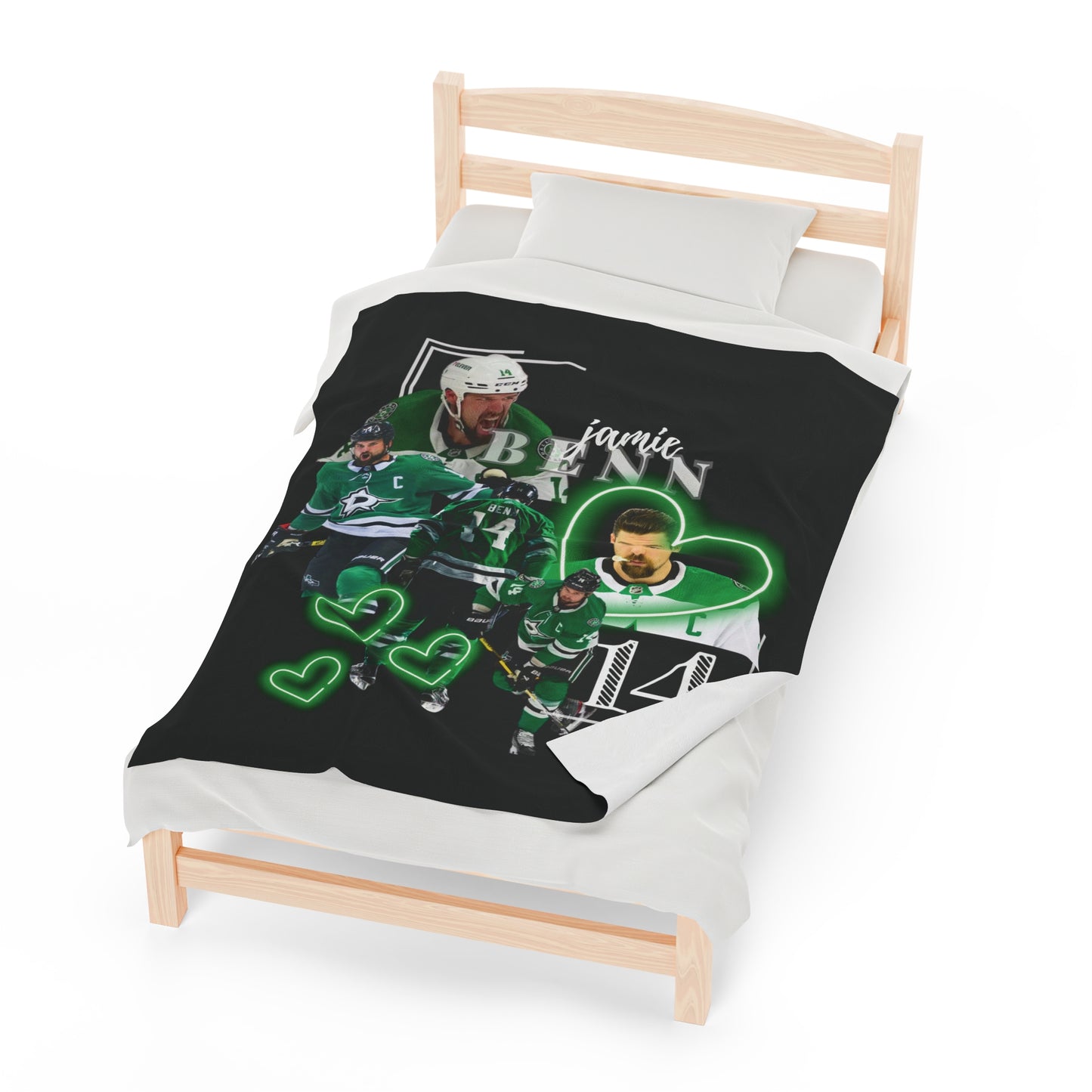 Dallas Stars Blanket, Jamie Benn NHL Blanket, Playoff Hockey Gear, Velveteen Plush Blanket, Hockey Fan Gifts