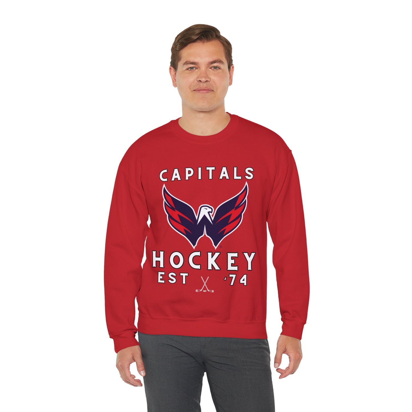 Capitals Hockey Sweatshirt, Washington DC Hockey Shirt, Capitals Retro Hockey Sweatshirt, Throwback Capitals Gear, NHL Hoodie