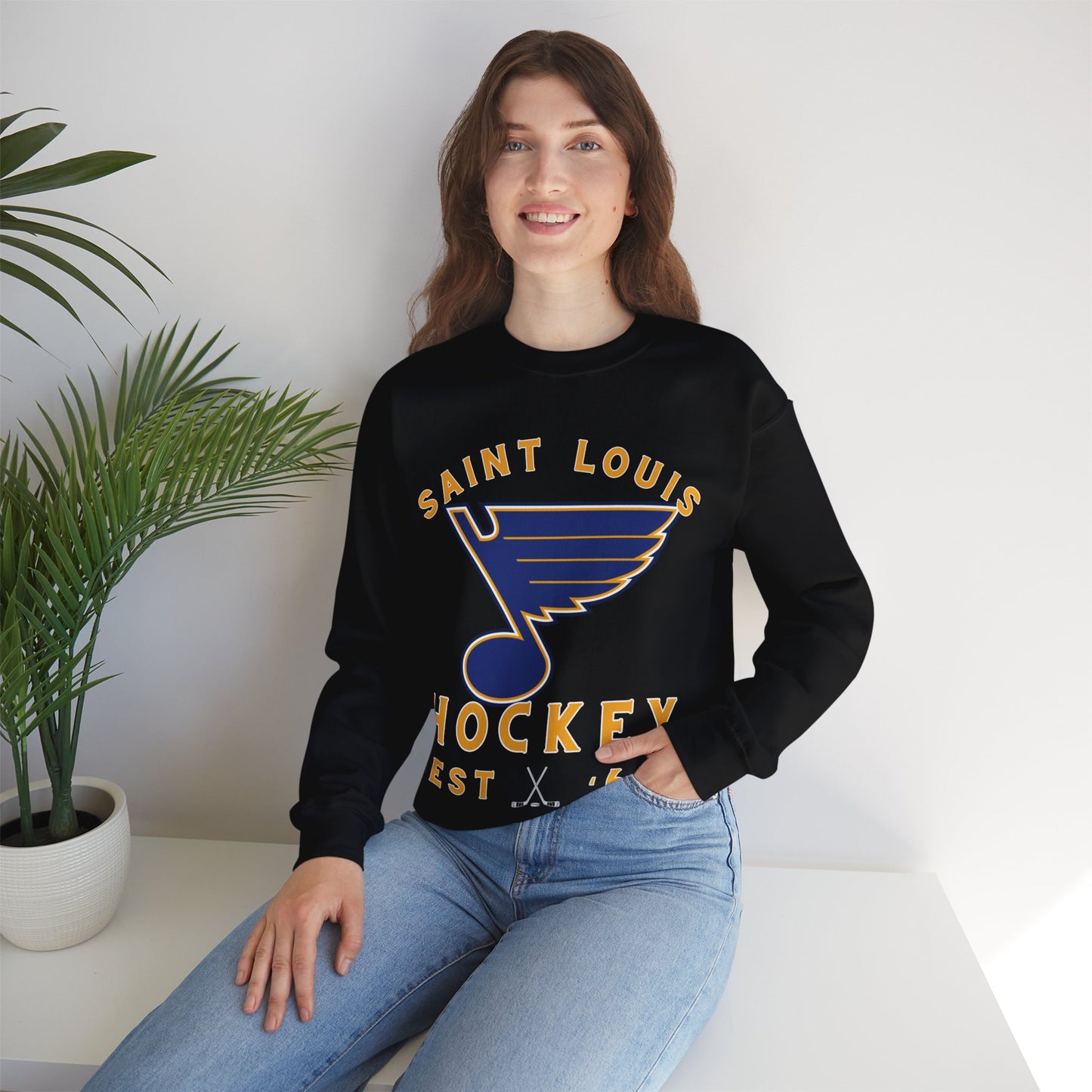 Blues Sweatshirt, Saint Louis Hockey Shirt, Blues Retro Hockey Sweatshirt, Throwback Saint Louis Gear, NHL Hoodie