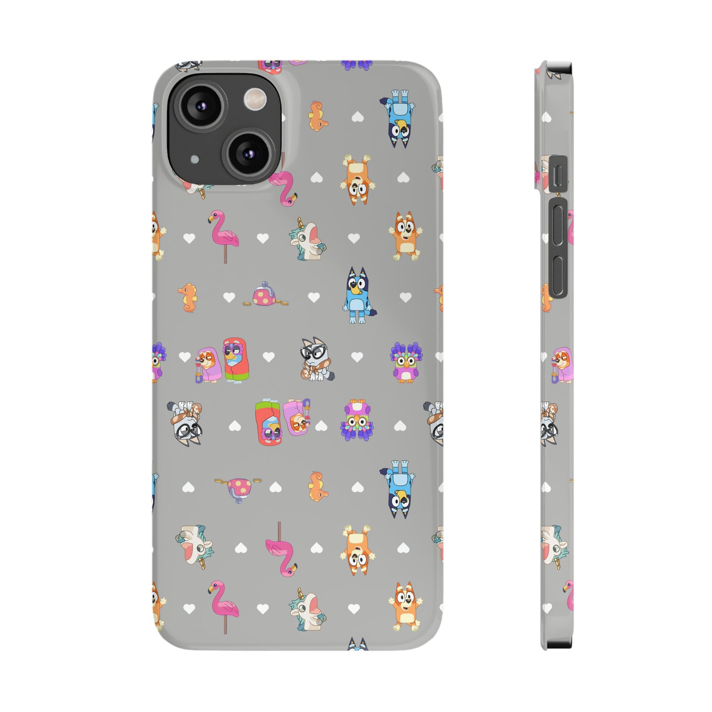 Chicc Bluey and Bingo Phonecase, iPhone Bluey Characters, Muffin Grannies Unicorse Phone Case