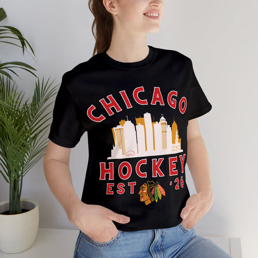 Blackhawks Hockey Tee, Chicago Hockey Shirt, Blackhawks Retro Hockey Sweatshirt, Chicago Fan Gear, Chicago NHL Hoodie