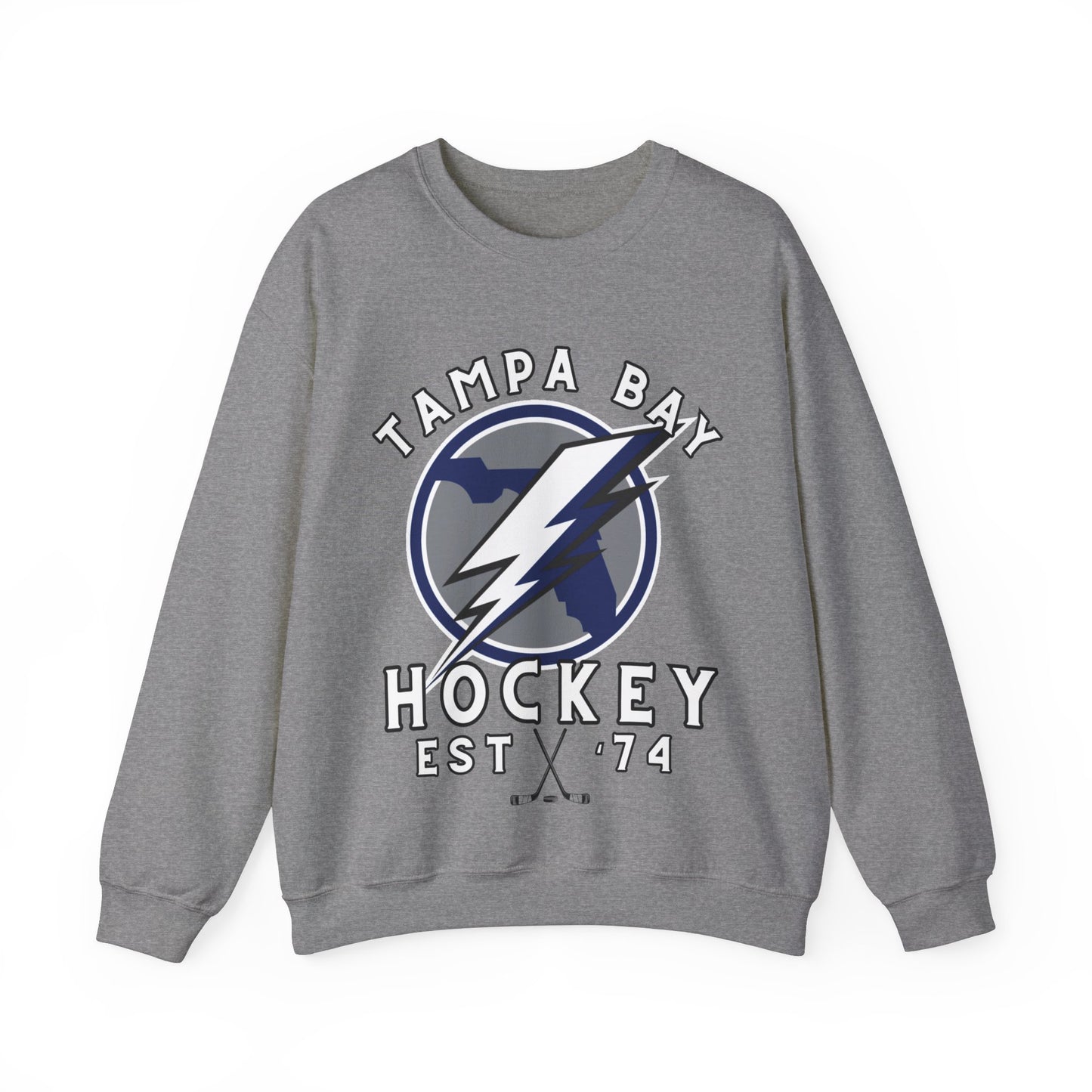 Tampa Sweatshirt - Lightening Hockey Sweatshirt - Retro Tampa Hockey Crewneck - Ice Hockey Sweatshirt - Vintage Tampa Sweatshirt Playoff Gear