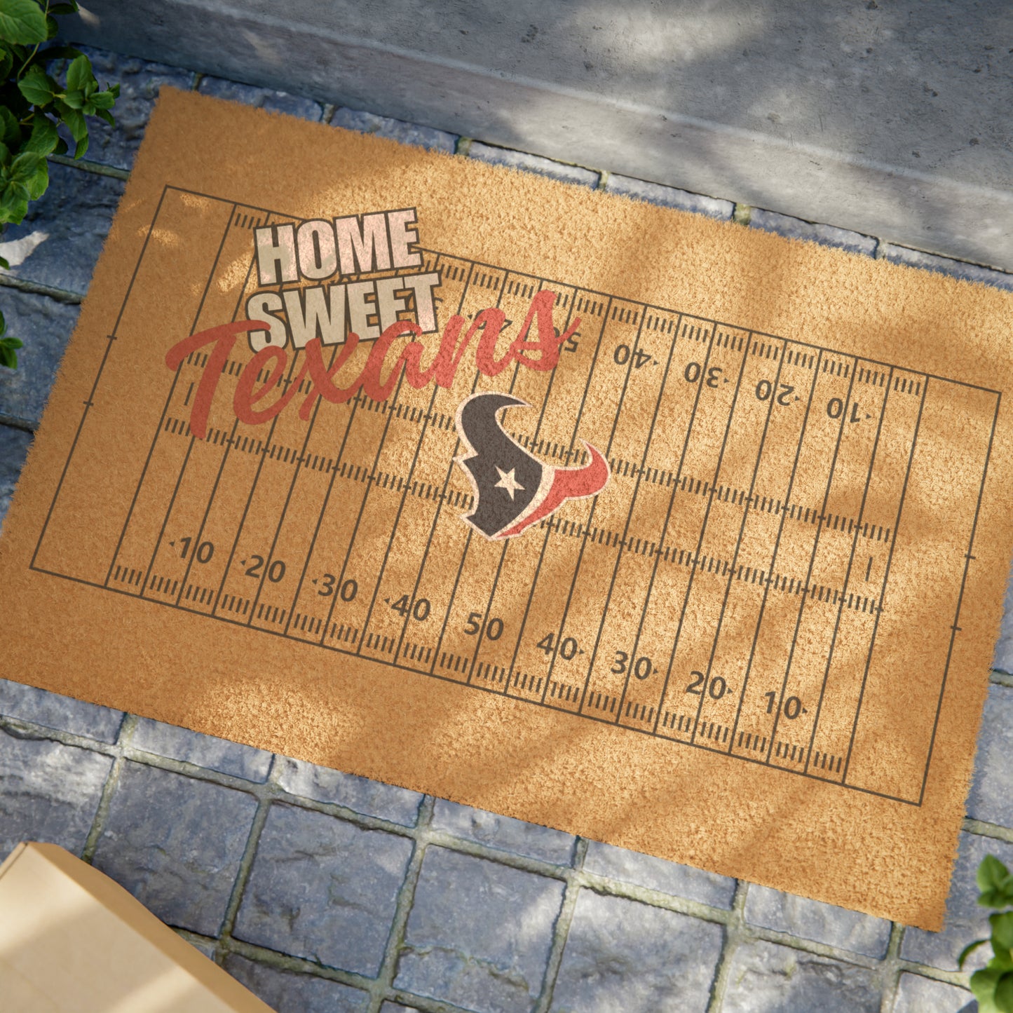 Home Sweet Home Football Doormat / Welcome Mat / Houston Texans Doormat / Sports Doormat / Gift for Friend / Gift for Family