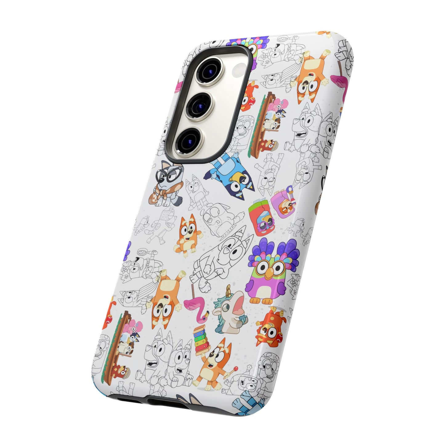 Bluey Muffin Bingo Phone Case Android Janet and Rita Grannies Grouchy Granny Unicorse