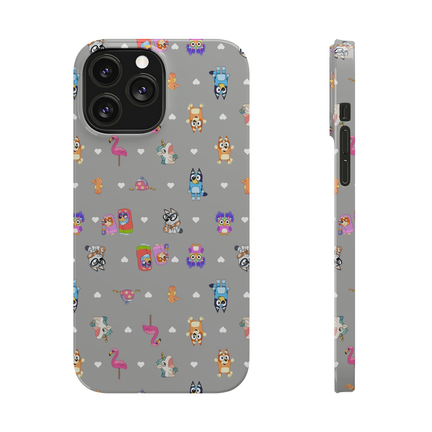 Chicc Bluey and Bingo Phonecase, iPhone Bluey Characters, Muffin Grannies Unicorse Phone Case