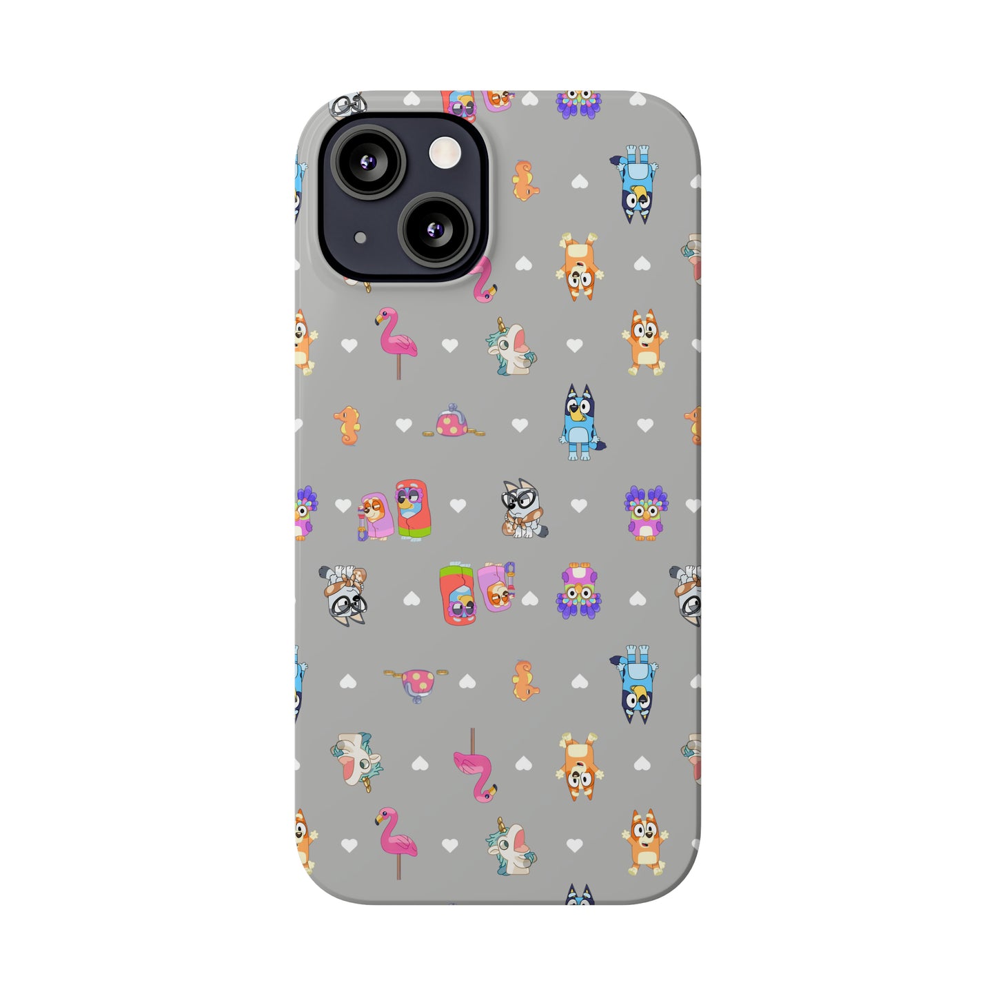 Chicc Bluey and Bingo Phonecase, iPhone Bluey Characters, Muffin Grannies Unicorse Phone Case