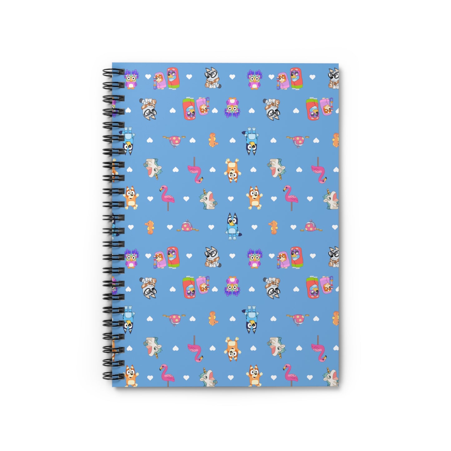 Rita and Janet Bluey and Bingo Back To School, Janet and Rita School Supply, Bluey Themed Spiral Notebook - Ruled Line