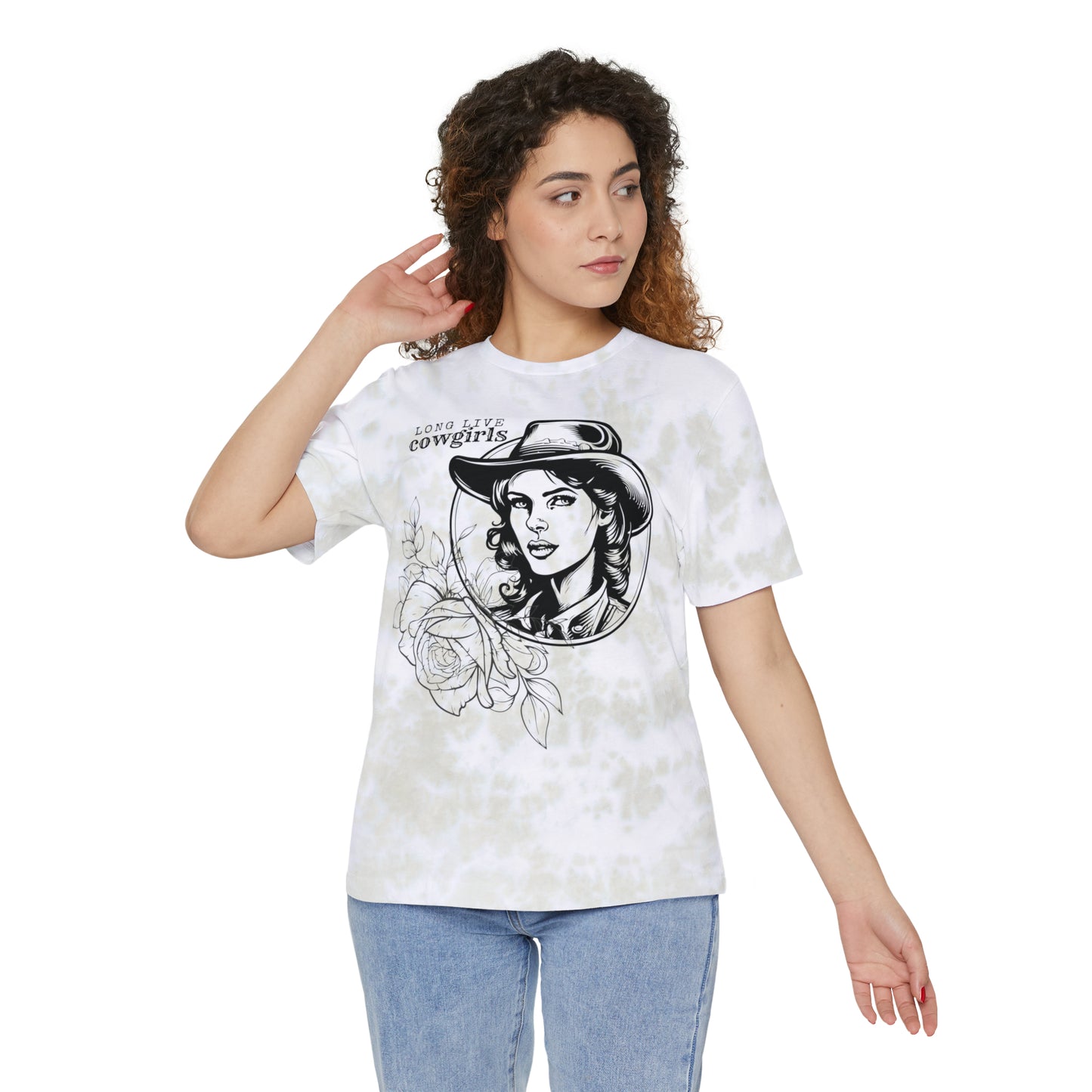 Long Live Cowgirls Shirt, Vintage Shirt, Tie Dye Western Tee, Retro Western Tee, Vintage Western Shirt, Boho Tie Dye Tee