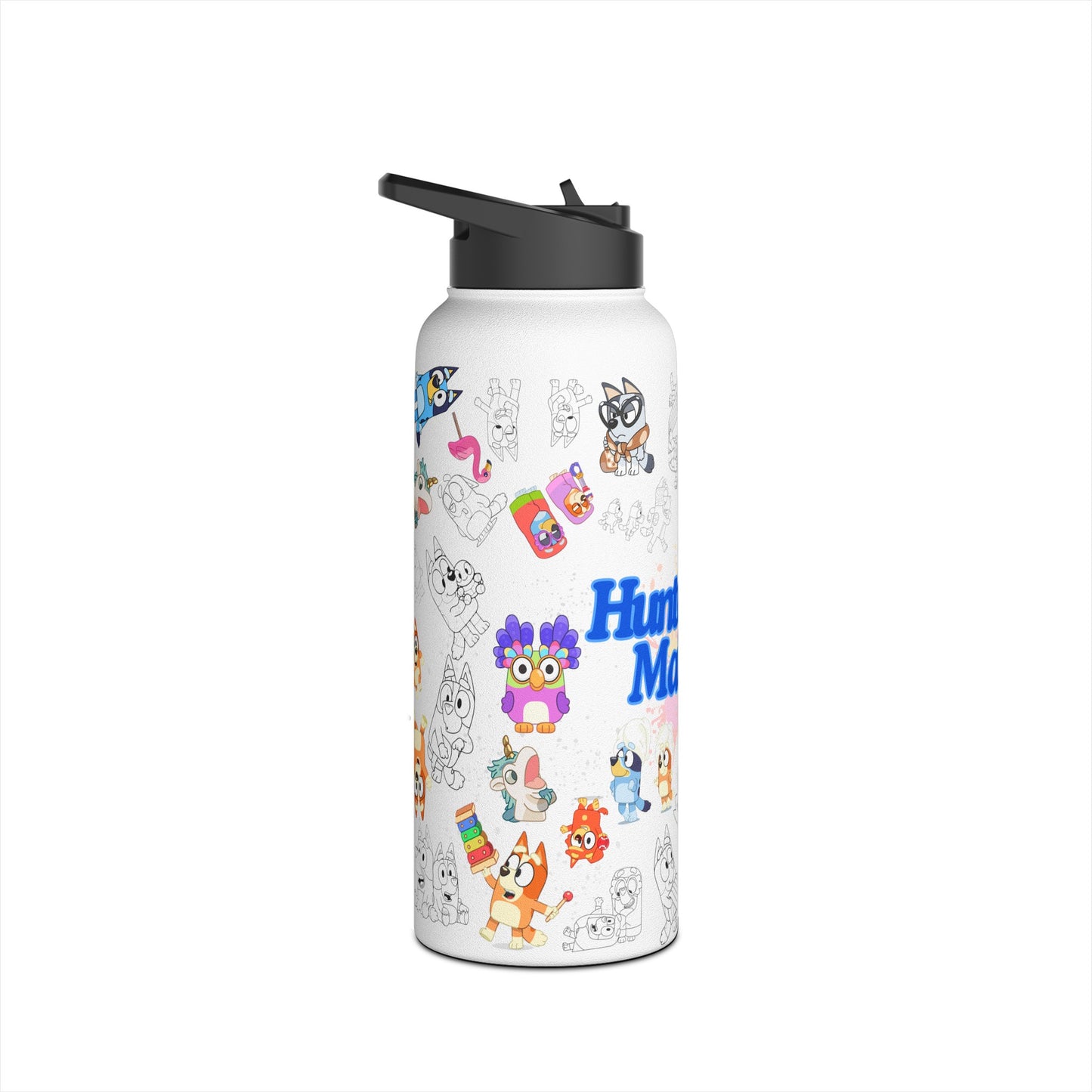 Custom Bluey and Bingo Water Bottle, Stainless Steel Water Bottle