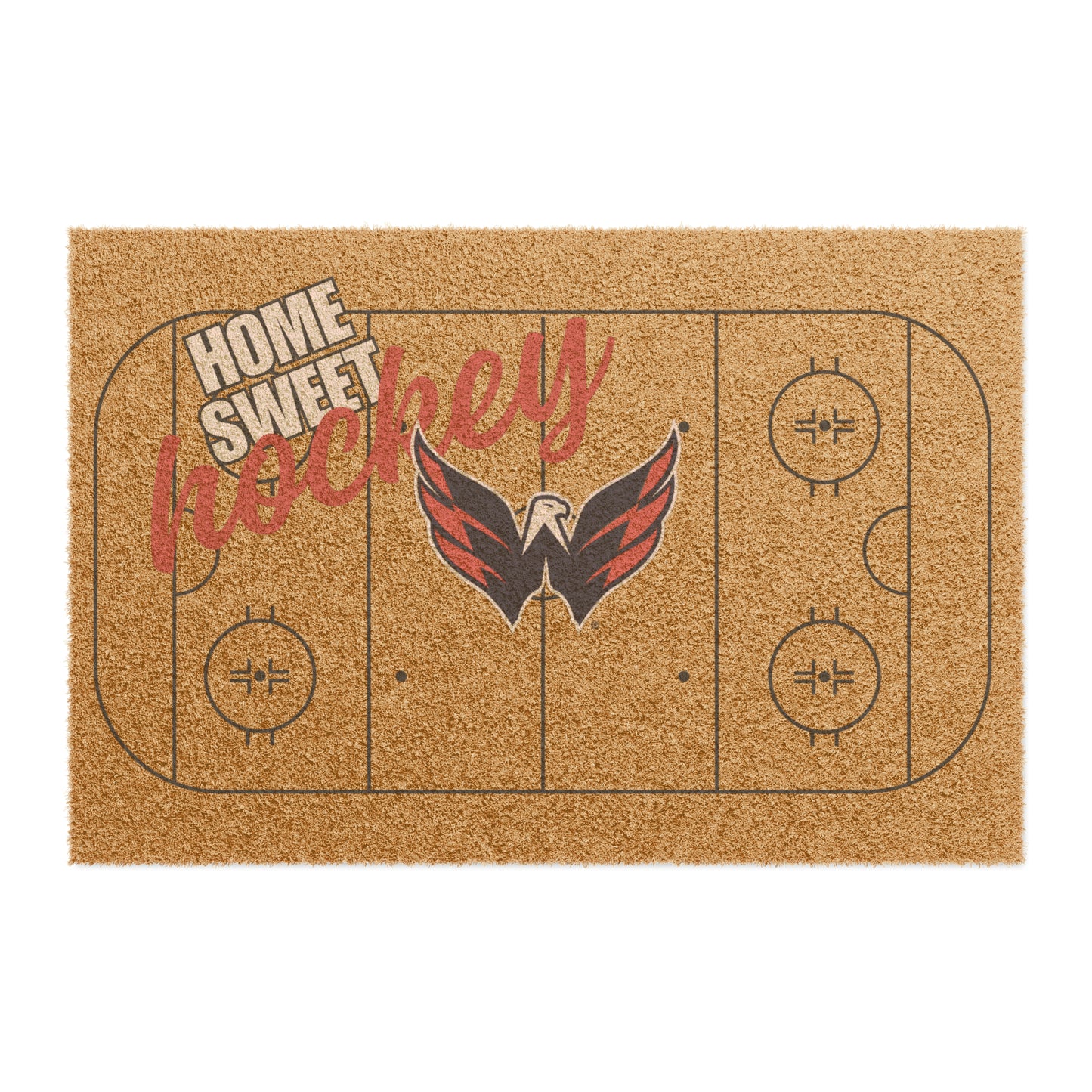 Home Sweet Hockey Doormat / Welcome Mat / Washington Capitals Doormat / Capitals Doormat / Gift for Friend / Gift for Family