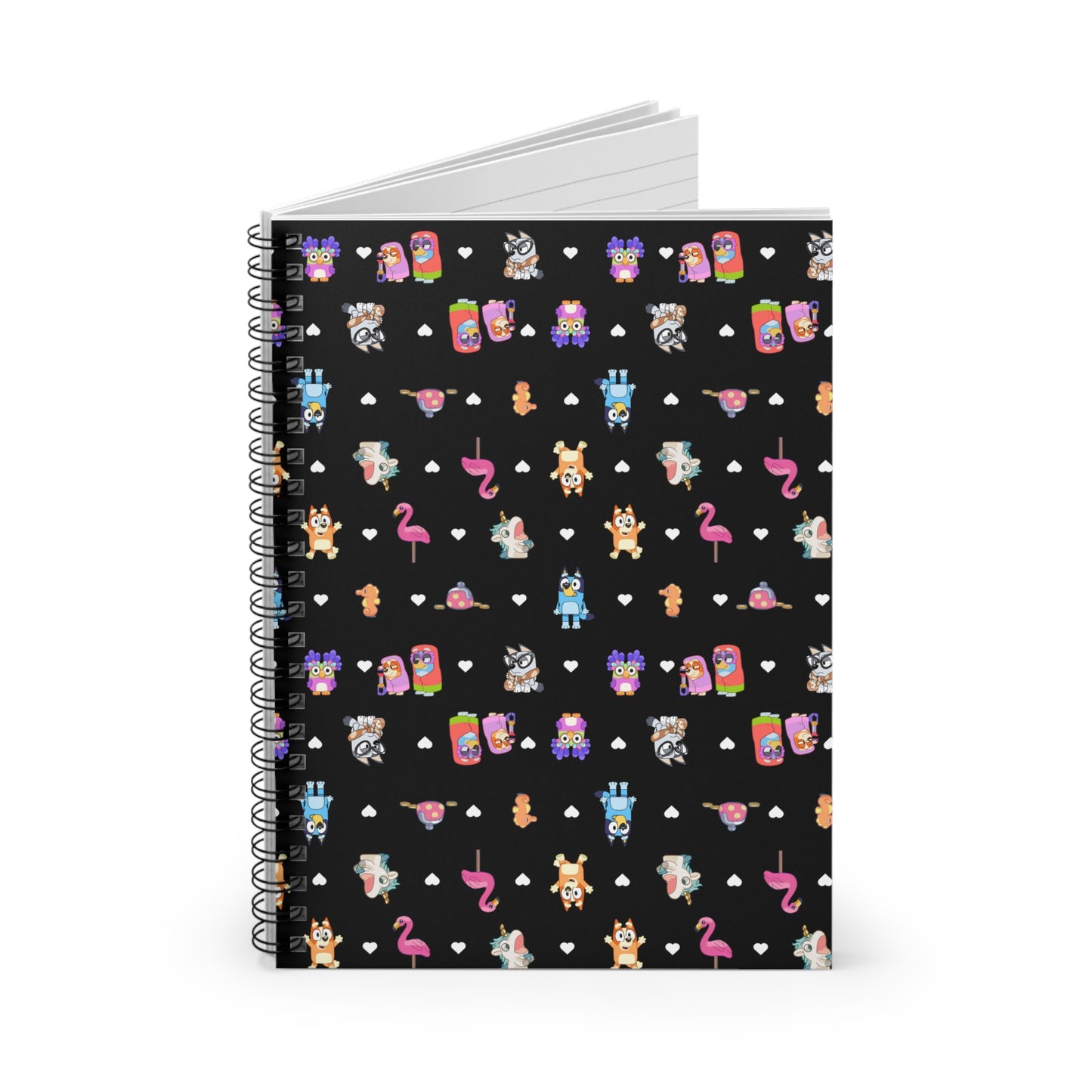 Rita and Janet Bluey and Bingo Back To School, Janet and Rita School Supply, Bluey Themed Spiral Notebook - Ruled Line