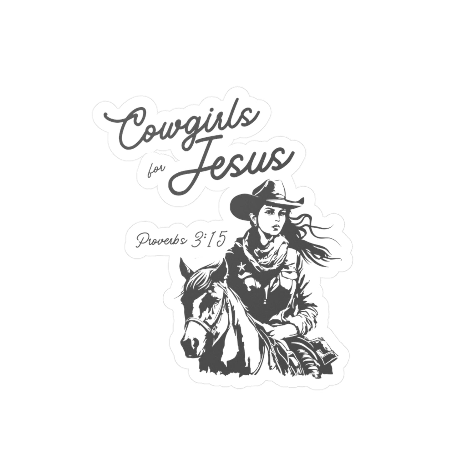 Cowgirls For Jesus Sticker, Faith Sticker, Christian Girl Sticker, Western, Country Girl, Cowgirl Sticker, Minimalist Aesthetic