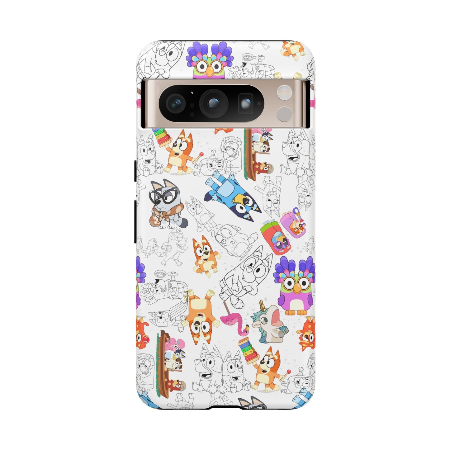 Bluey Muffin Bingo Phone Case Android Janet and Rita Grannies Grouchy Granny Unicorse