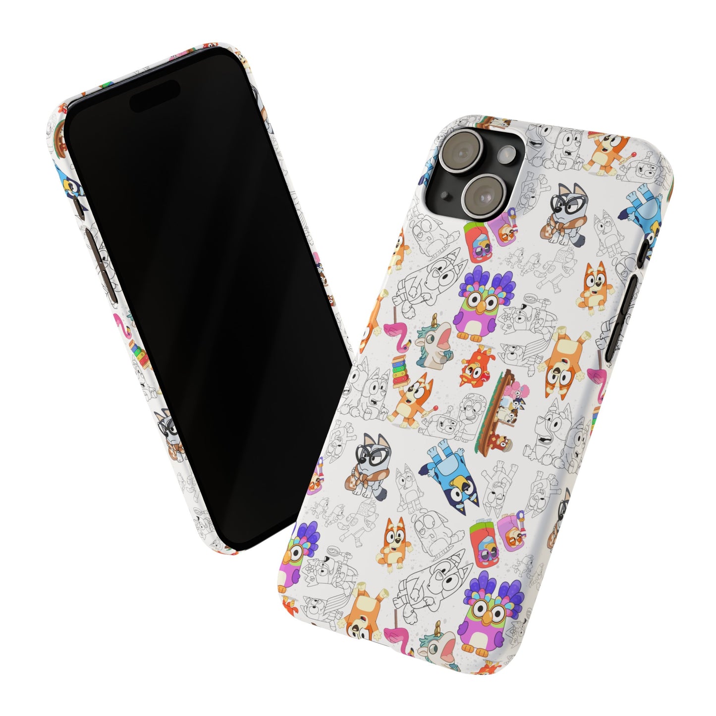 Bluey Bingo Phone Case, iPhone Bluey Characters, Muffin Grannies Unicorse Phone Case