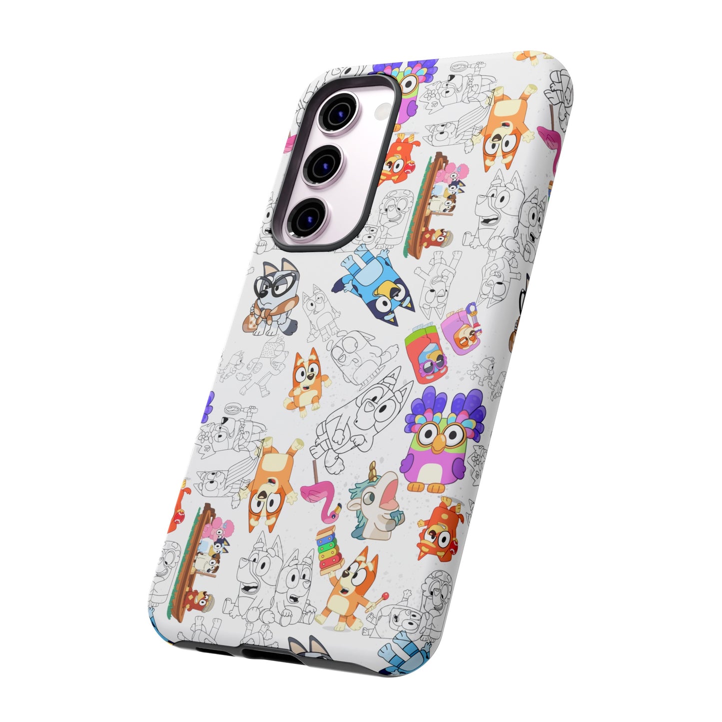 Bluey Muffin Bingo Phone Case Android Janet and Rita Grannies Grouchy Granny Unicorse