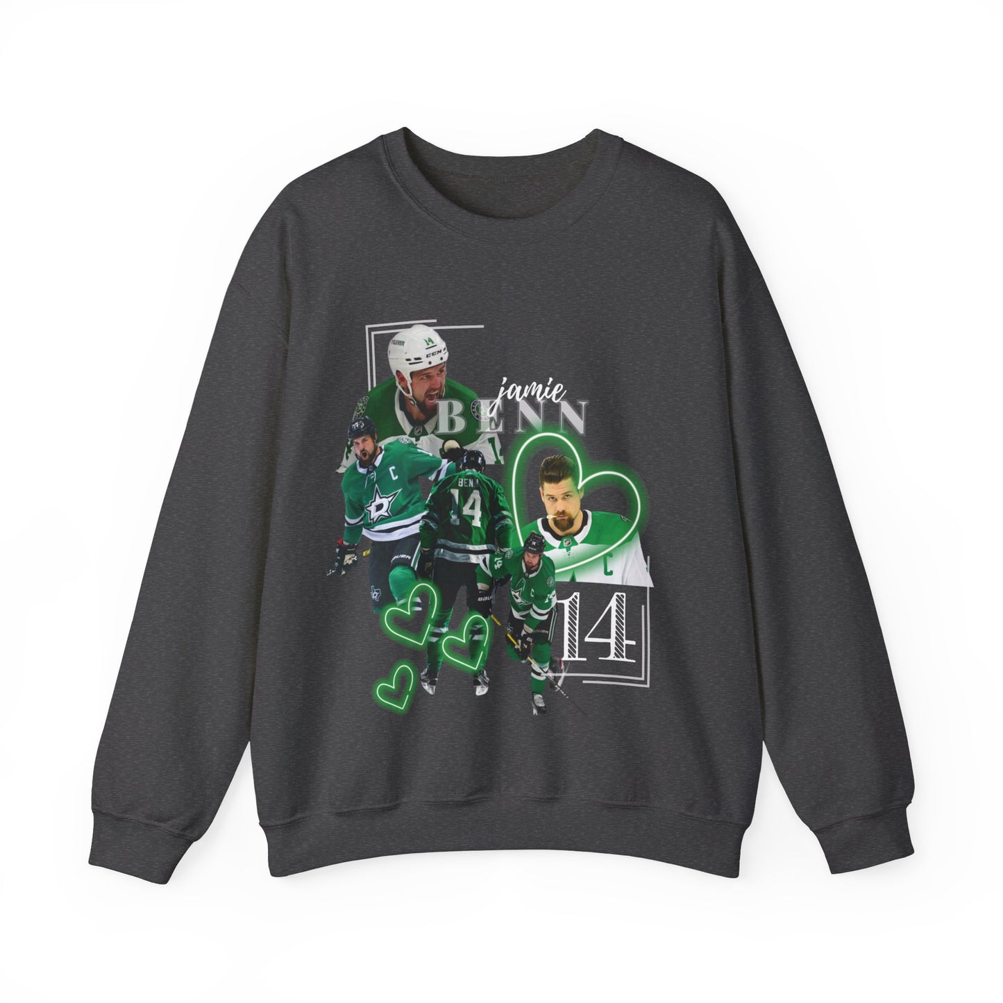 Jamie Benn Vintage Dallas Sweatshirt, Dallas Stars Distressed Crewneck, Benn 14, Stars, Men and Womens Sweatshirt, Unisex Fit