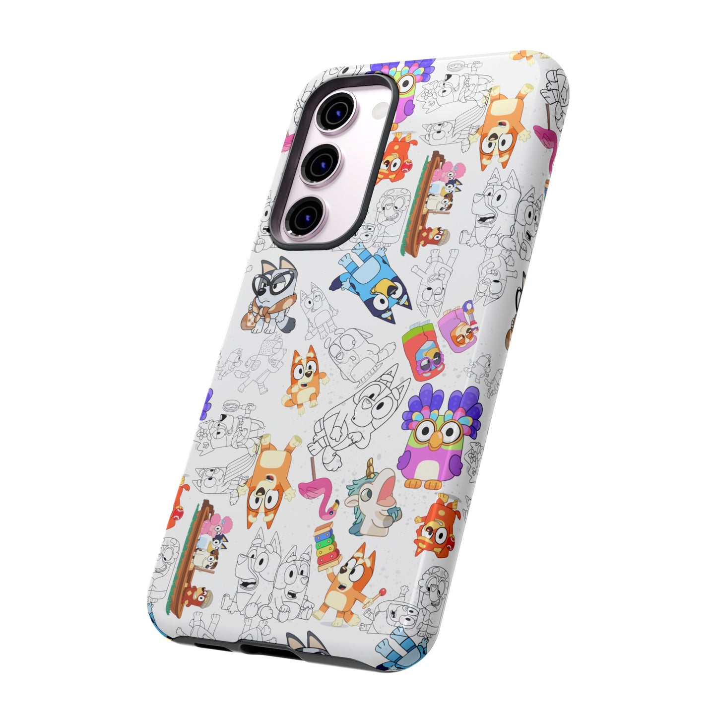 Bluey Muffin Bingo Phone Case Android Janet and Rita Grannies Grouchy Granny Unicorse