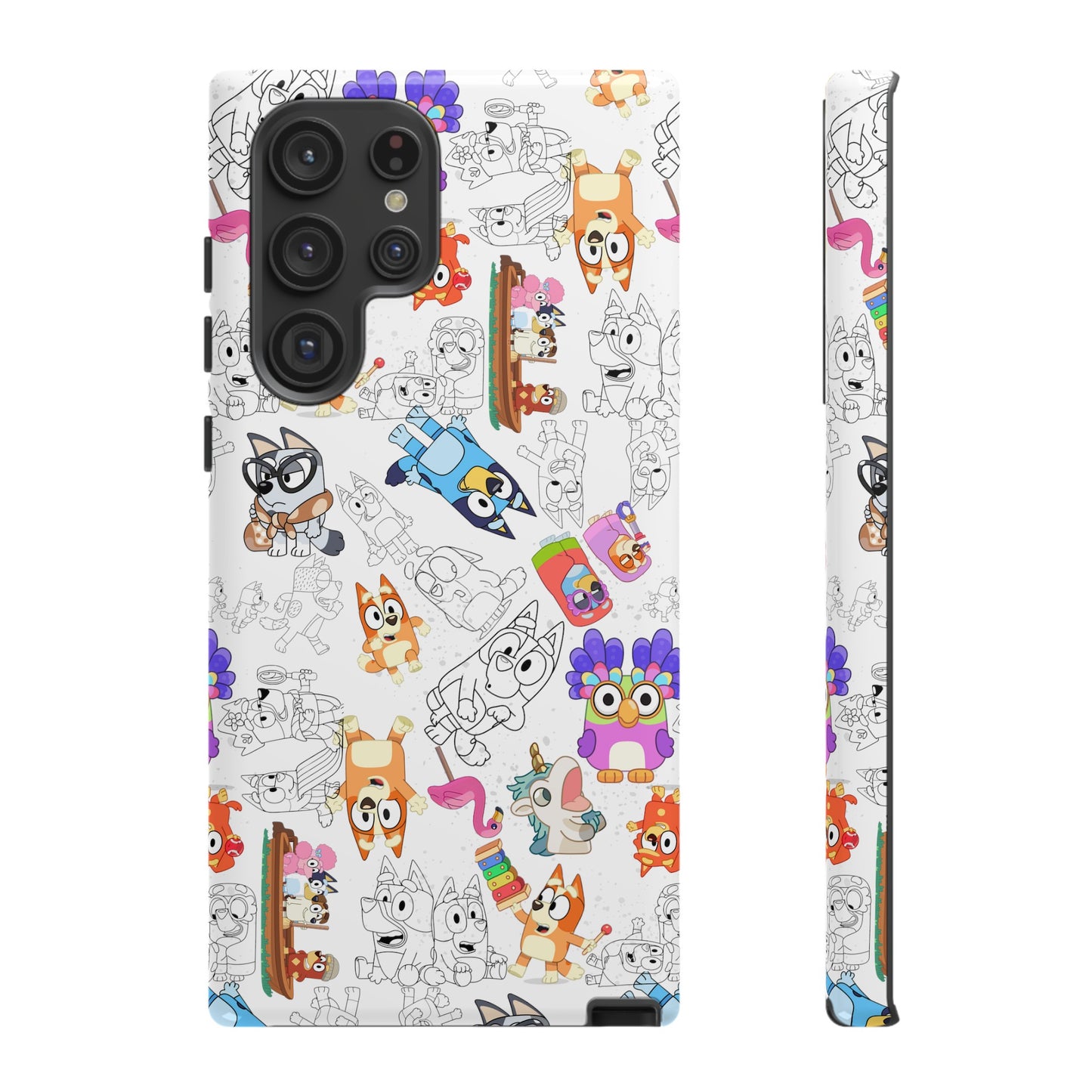 Bluey Muffin Bingo Phone Case Android Janet and Rita Grannies Grouchy Granny Unicorse