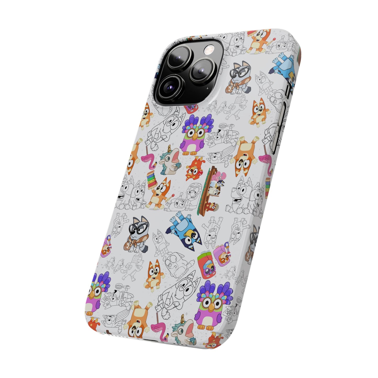 Bluey Bingo Phone Case, iPhone Bluey Characters, Muffin Grannies Unicorse Phone Case