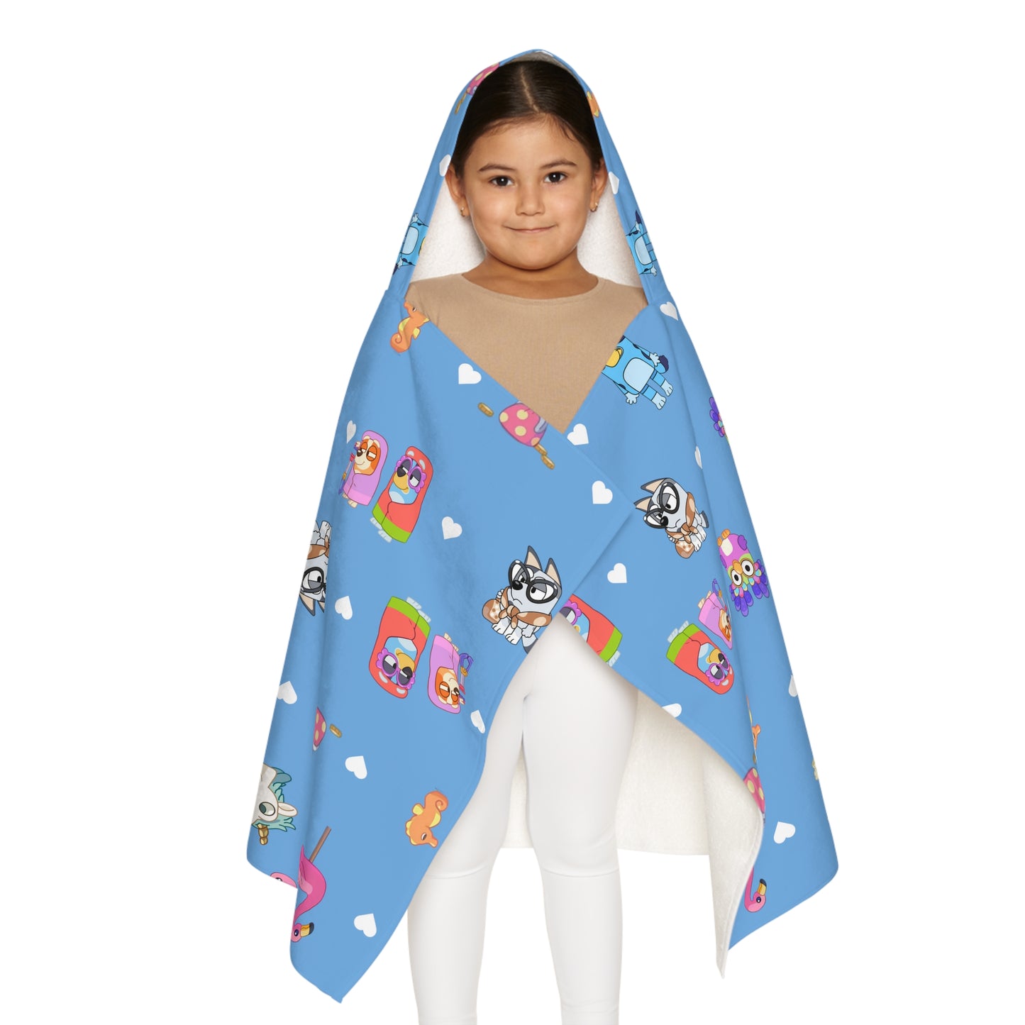 Grannies Bluey and Bingo Youth Hooded Towel, Kids Bluey Towel, Toddler Bluet Bath Towel, Kids Bluey and Bingo Beach Towel