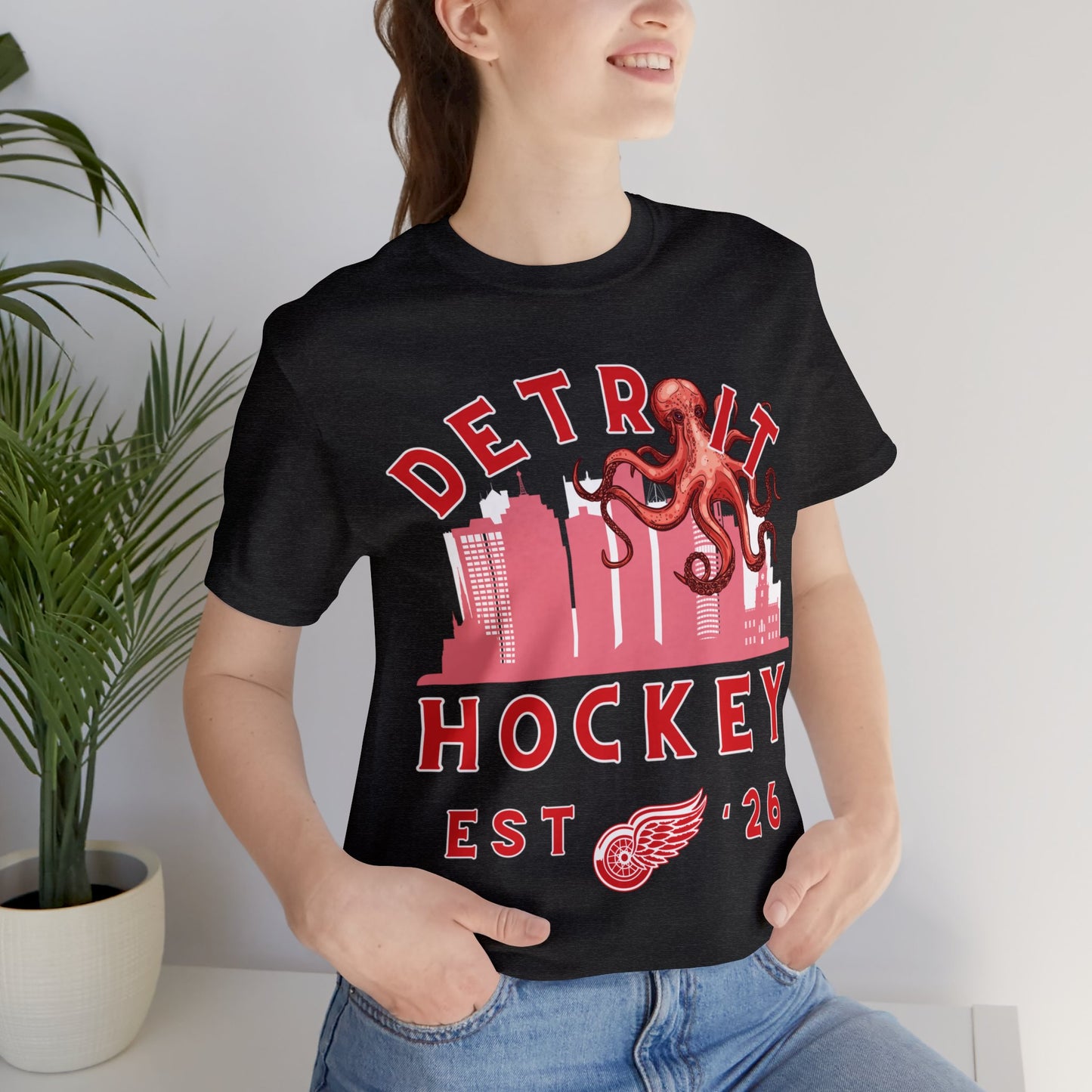 Red Wings Hockey Tee, Detroit Hockey Shirt, Red Wings Retro Hockey Sweatshirt, Detroit Fan Gear, Red Wings Hoodie