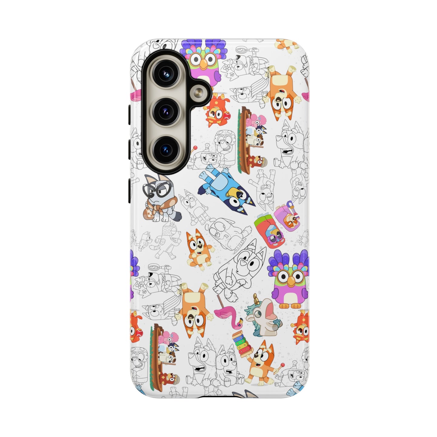 Bluey Muffin Bingo Phone Case Android Janet and Rita Grannies Grouchy Granny Unicorse