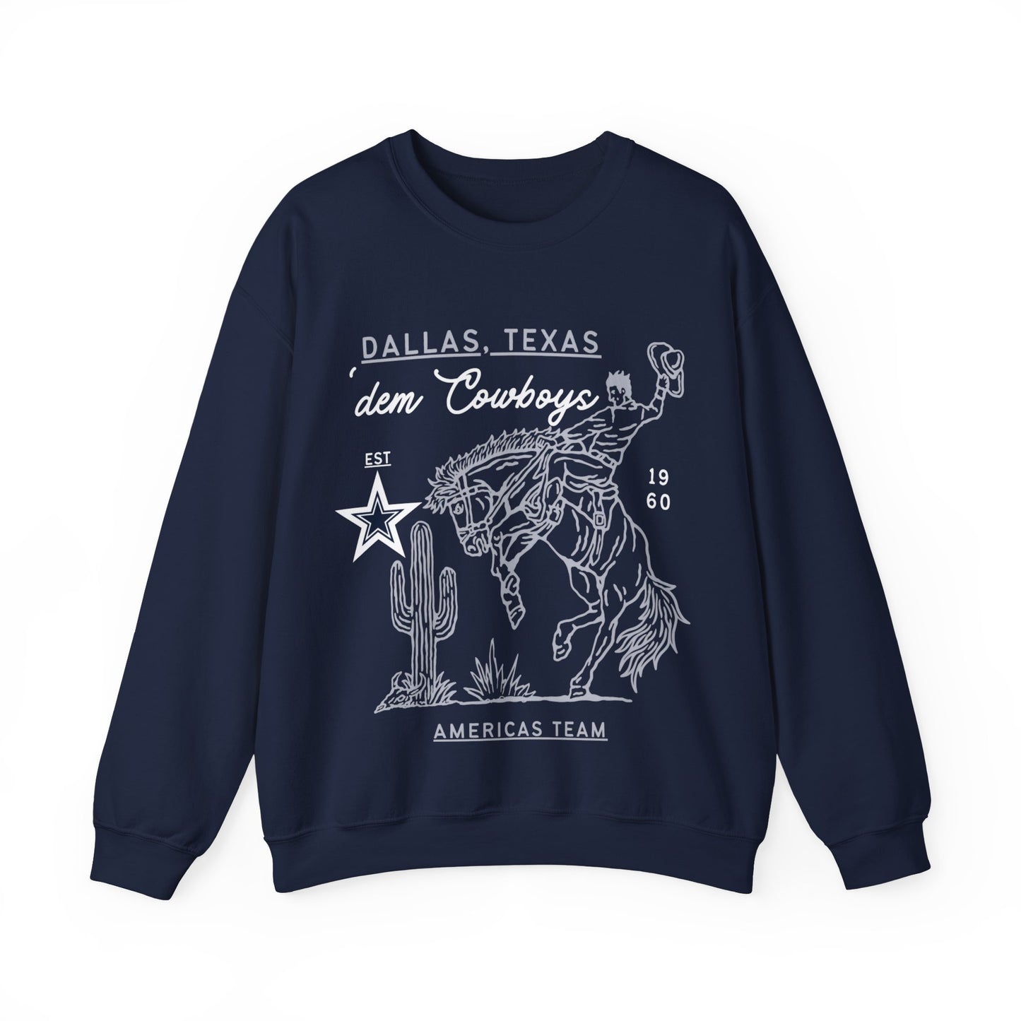 Original Vintage Cowboys Sweater, Cowboys Retro, Cowboys Western, Mascot, Unisex Sweatshirt, Dallas Cowboys Athletic