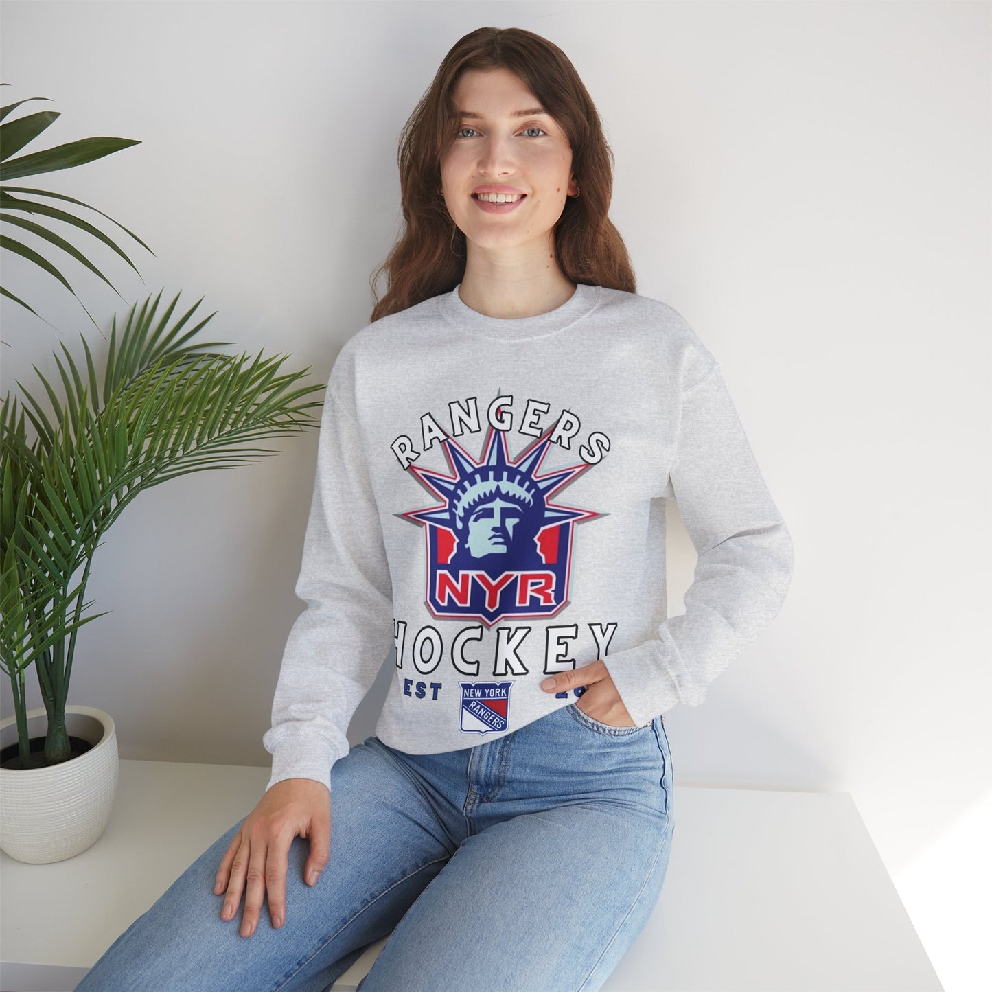 NY Rangers Hockey Sweatshirt, NY Hockey Shirt, Rangers Retro Hockey Sweatshirt, Rangers Fan Gear, NY Hoodie