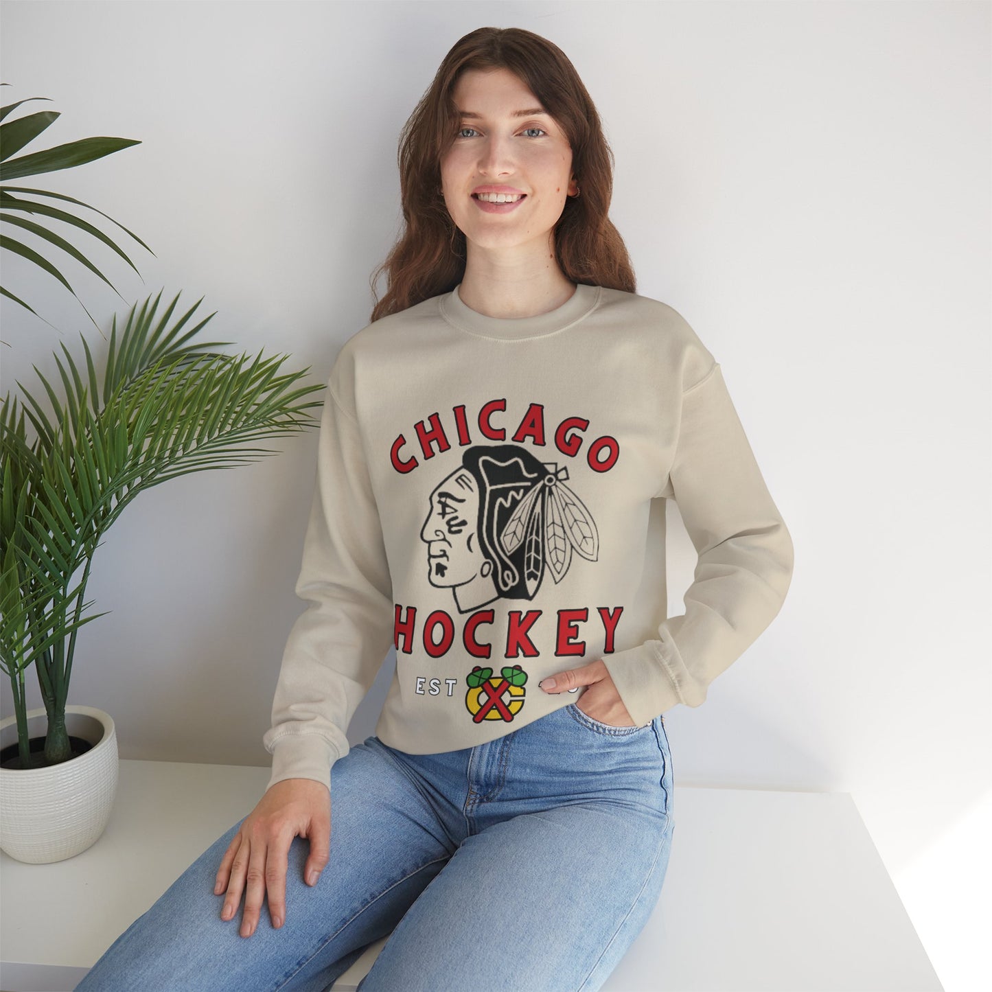 Blackhawks Hockey Sweatshirt, Chicago Hockey Shirt, Blackhawks Retro Hockey Sweatshirt, Chicago Fan Gear, NHL Hoodie