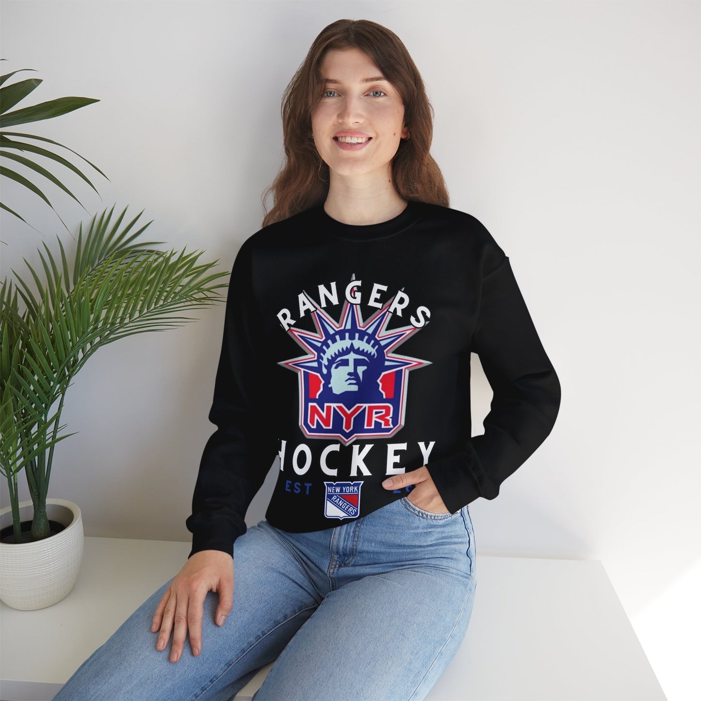 NY Rangers Hockey Sweatshirt, NY Hockey Shirt, Rangers Retro Hockey Sweatshirt, Rangers Fan Gear, NY Hoodie