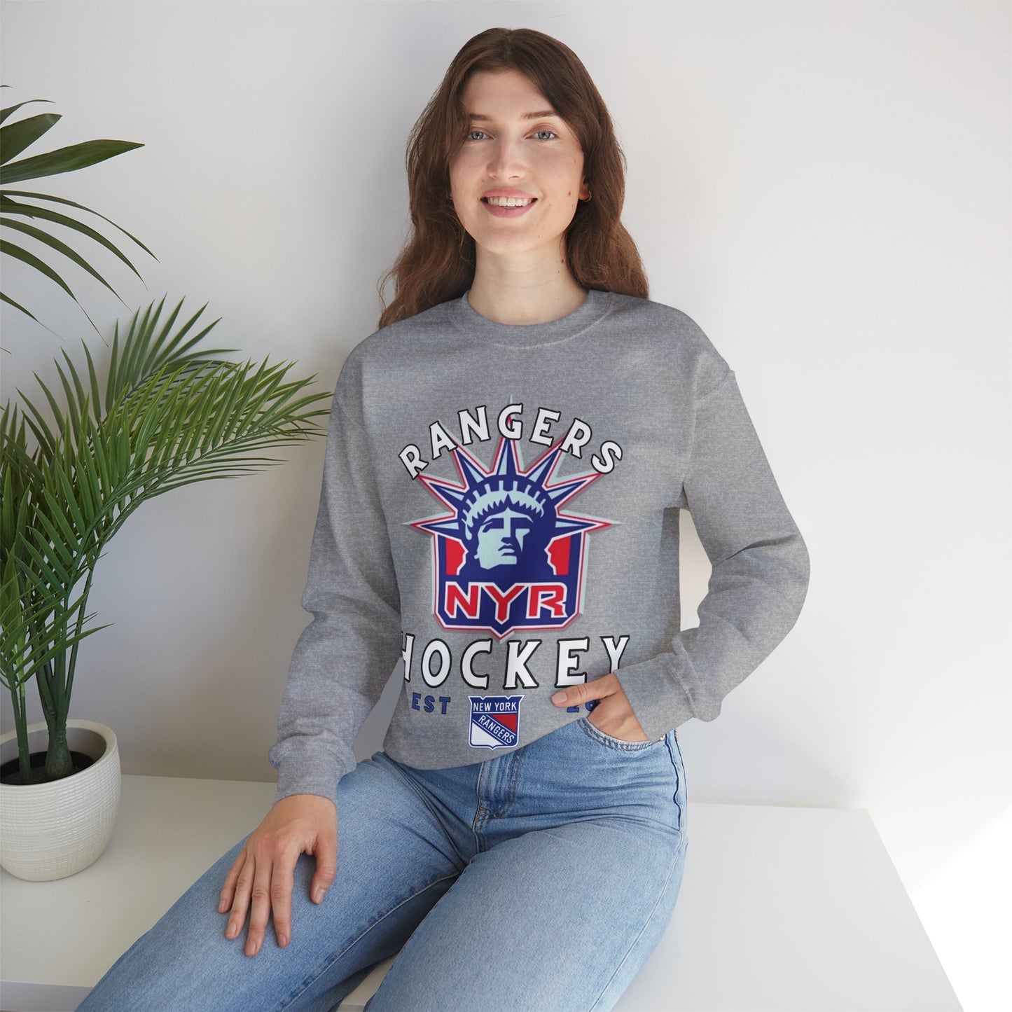 NY Rangers Hockey Sweatshirt, NY Hockey Shirt, Rangers Retro Hockey Sweatshirt, Rangers Fan Gear, NY Hoodie