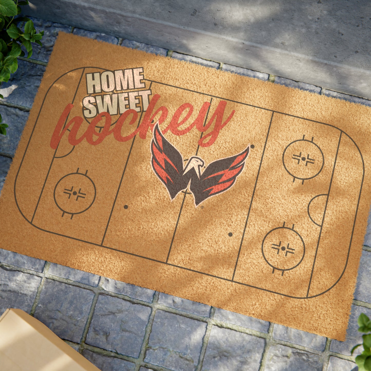 Home Sweet Hockey Doormat / Welcome Mat / Washington Capitals Doormat / Capitals Doormat / Gift for Friend / Gift for Family