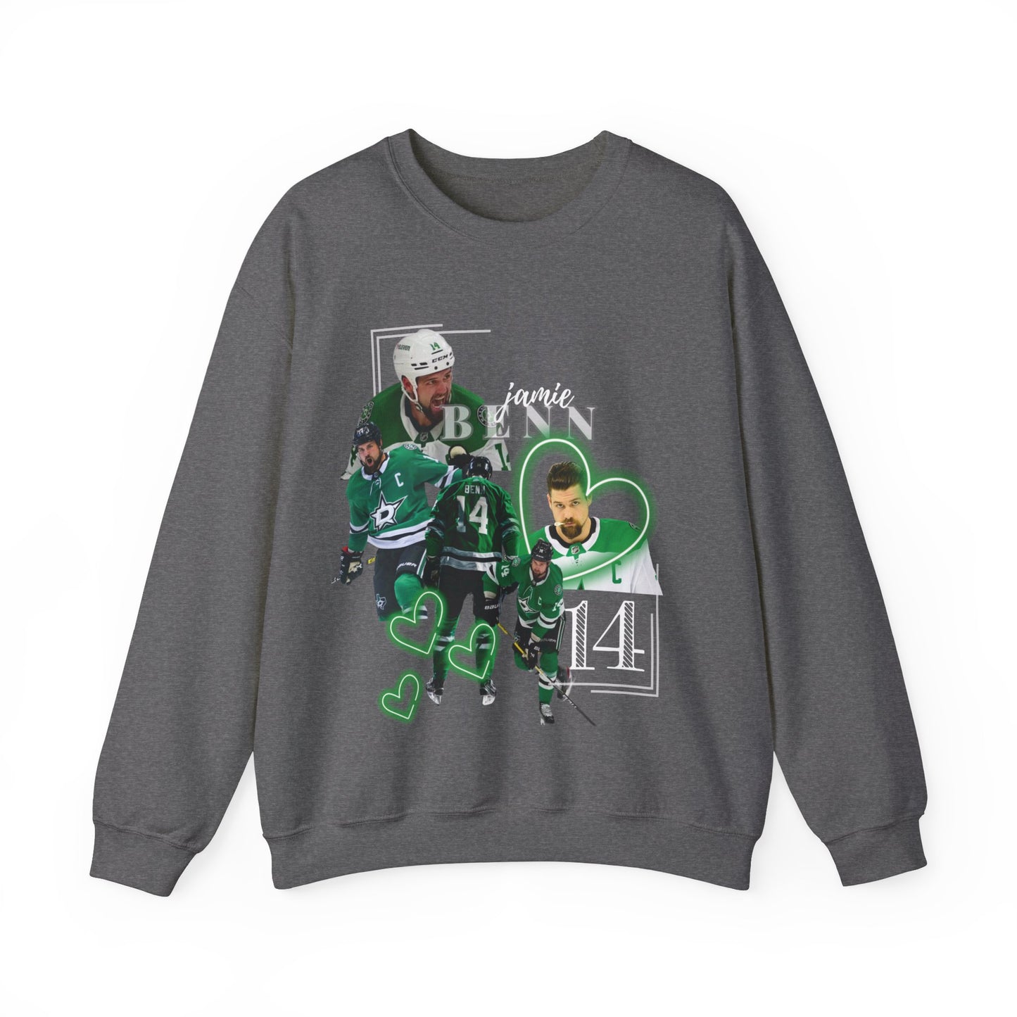 Jamie Benn Vintage Dallas Sweatshirt, Dallas Stars Distressed Crewneck, Benn 14, Stars, Men and Womens Sweatshirt, Unisex Fit