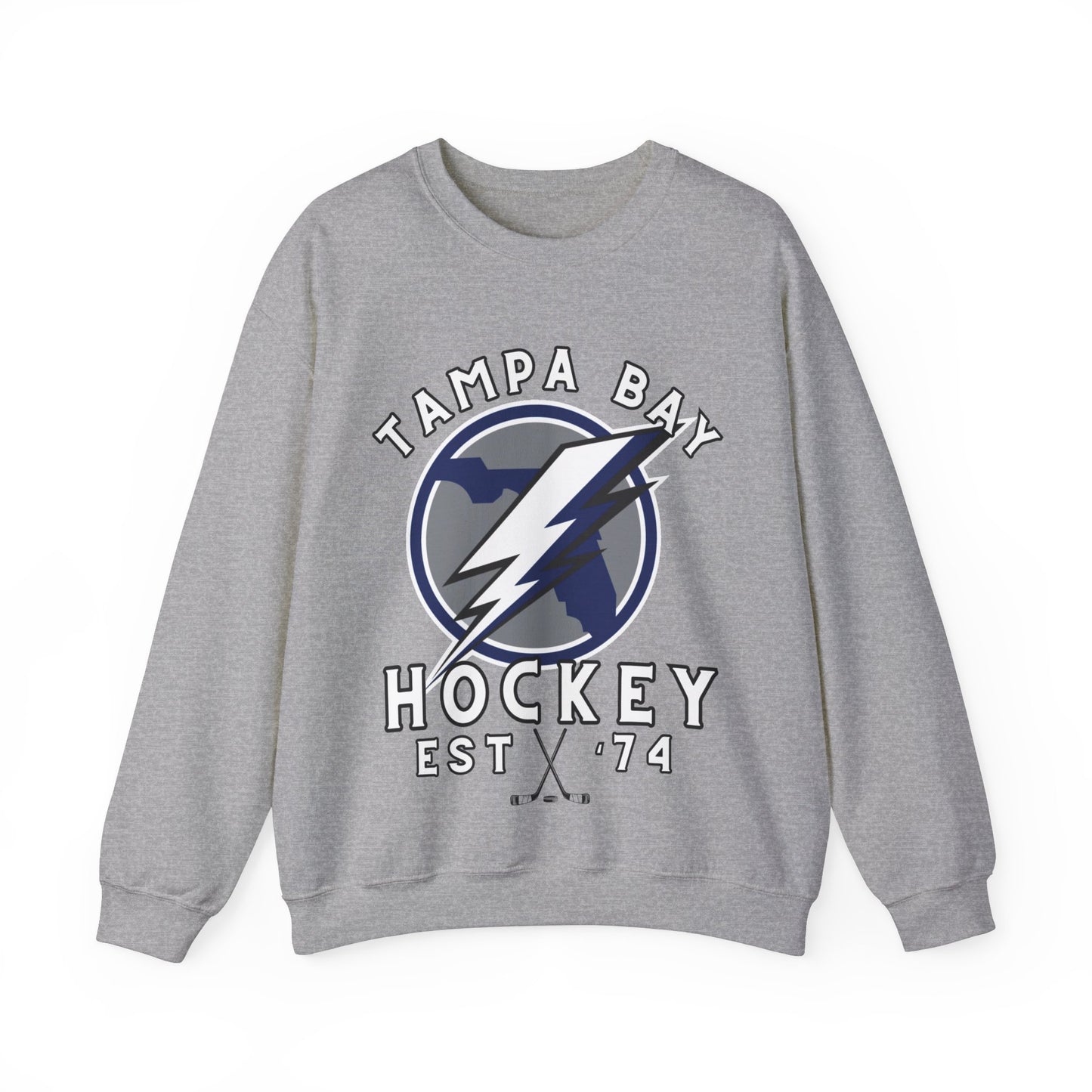 Tampa Sweatshirt - Lightening Hockey Sweatshirt - Retro Tampa Hockey Crewneck - Ice Hockey Sweatshirt - Vintage Tampa Sweatshirt Playoff Gear