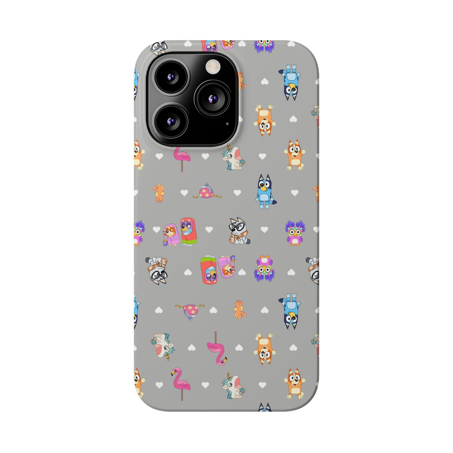 Chicc Bluey and Bingo Phonecase, iPhone Bluey Characters, Muffin Grannies Unicorse Phone Case