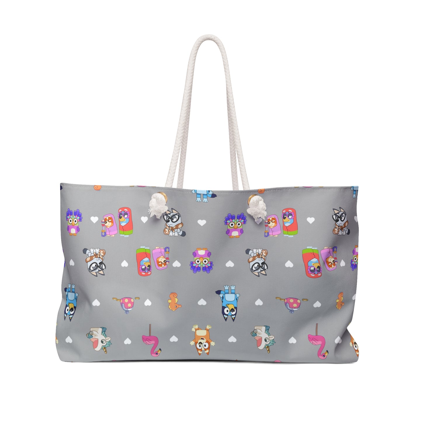 Rita and Janet Tote Bag, Bluey Heeler Weekender Bag, Bluey and Bingo Themed Tote, Bluey Bag, Bingo Overnighter, Bingo and Bluey Shoulder Bag