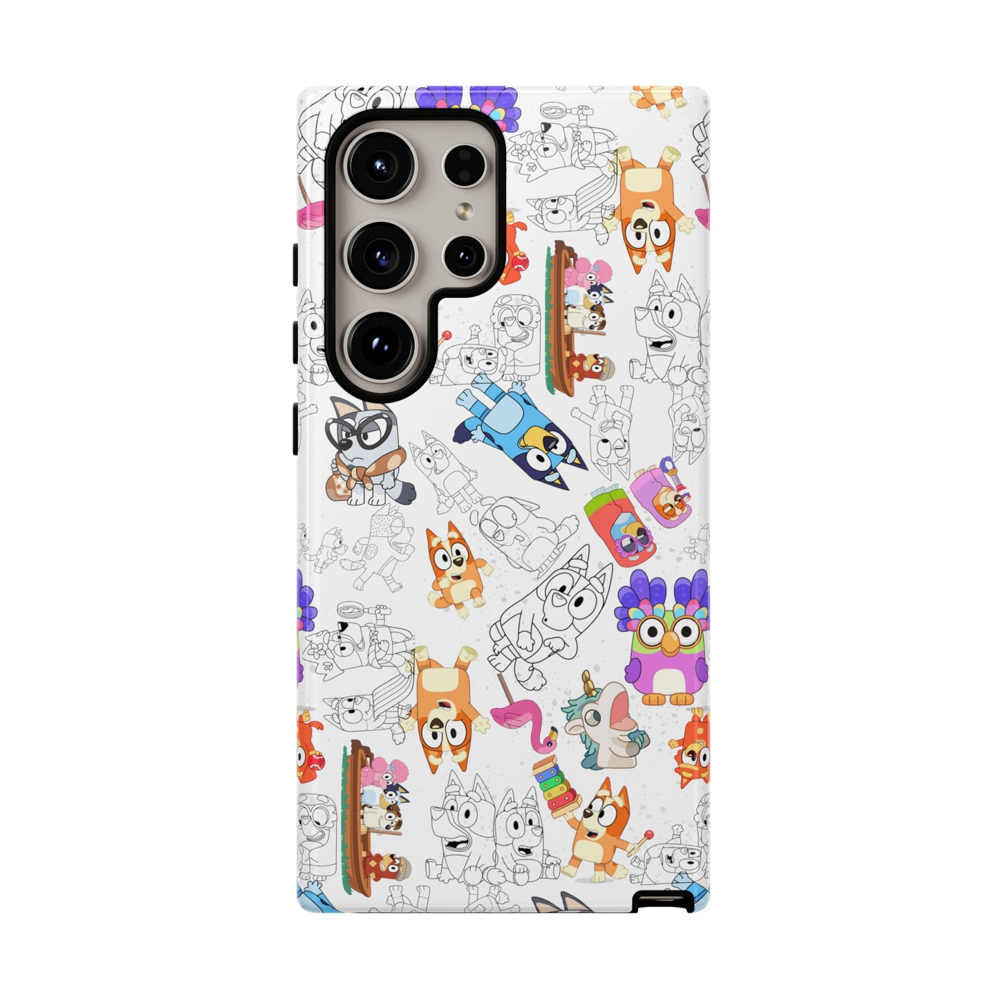 Bluey Muffin Bingo Phone Case Android Janet and Rita Grannies Grouchy Granny Unicorse