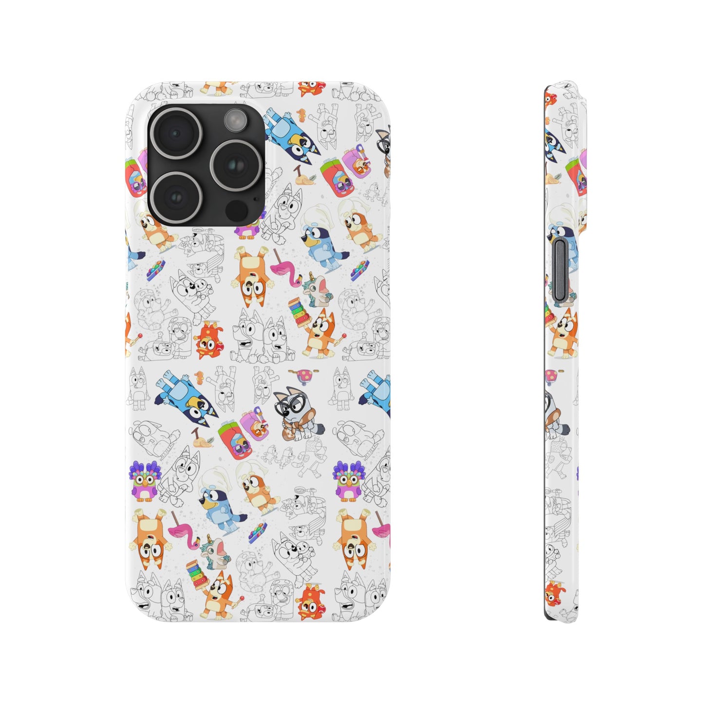 Bluey Bingo Phone Case, iPhone Bluey Characters, Muffin Grannies Beach Phone Case